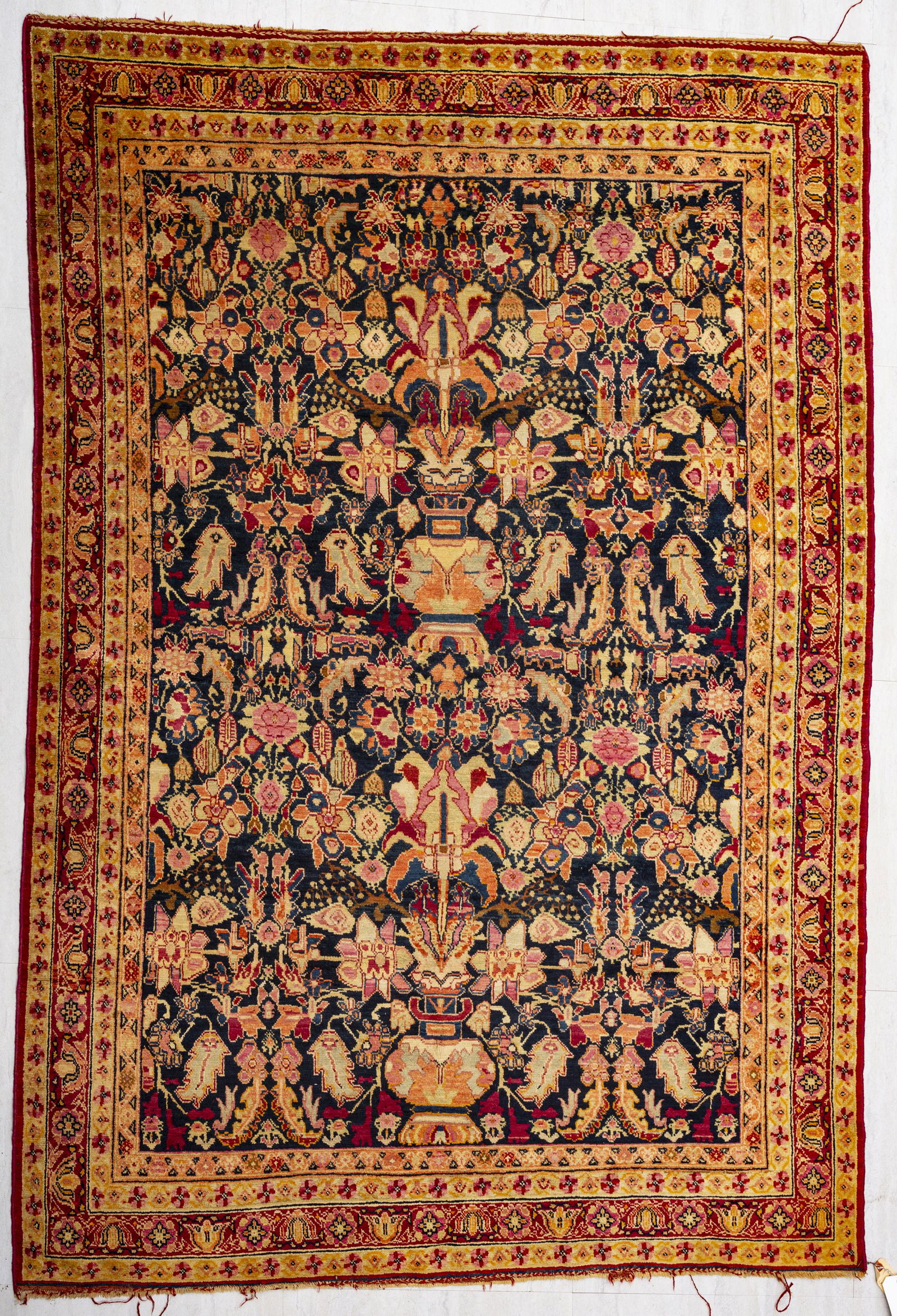PERSIAN KERMAN HANDWOVEN WOOL RUG (1 of 2)