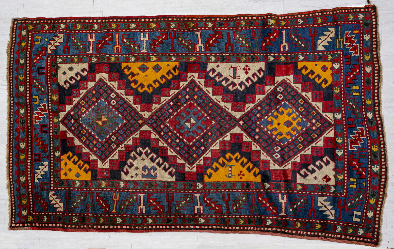 CAUCASIAN KAZAK HANDWOVEN WOOL RUG (1 of 2)