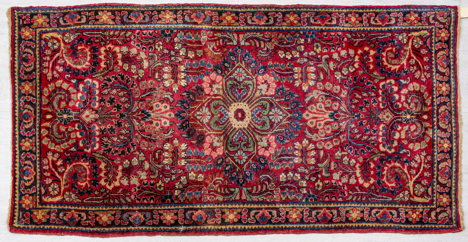 PERSIAN PAINTED SAROUK HANDWOVEN WOOL RUG (1 of 2)