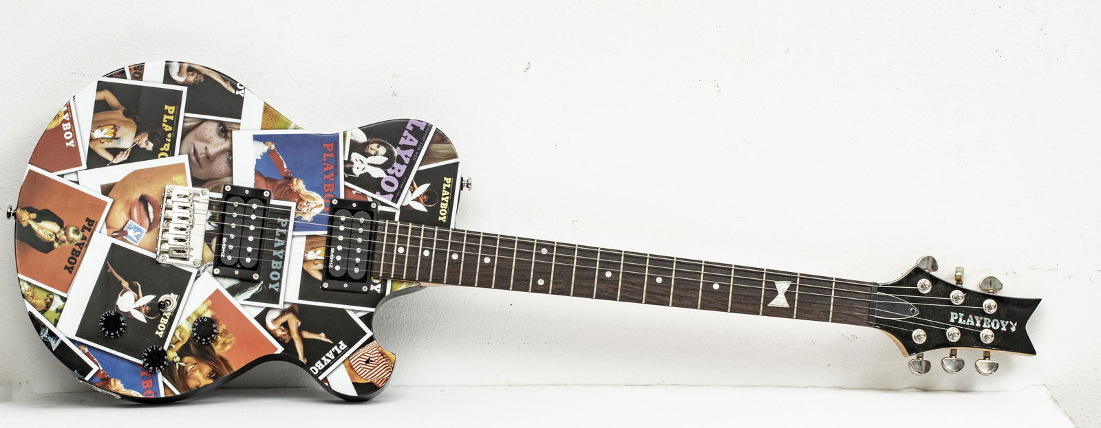 STEVE CLAYTON, PLAYBOY COVERS COLLAGE GUITAR (1 of 8)