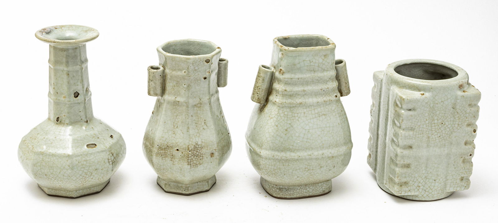 CHINESE GE-WARE VASES 4 PCS (1 of 4)