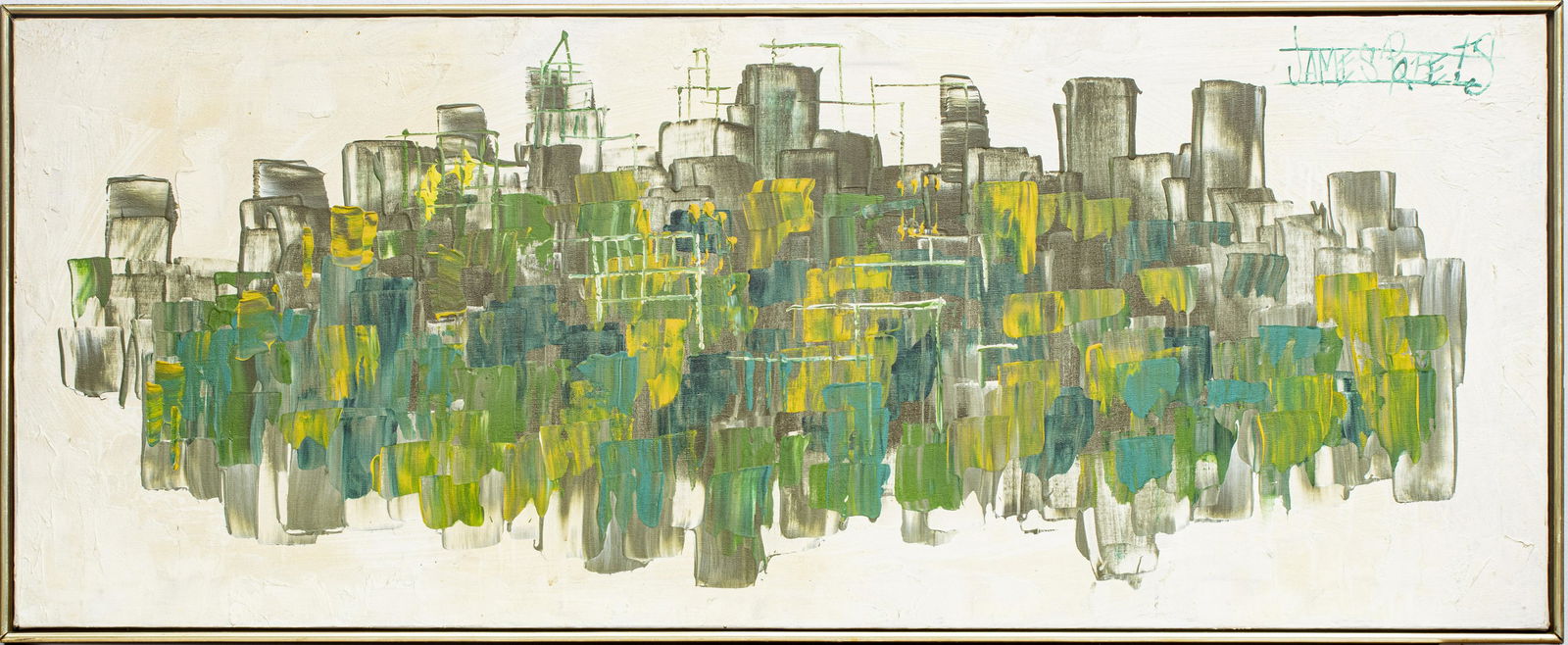 JAMES ROBERT OIL ON CANVAS, UNTITLED ABSTRACT (1 of 3)