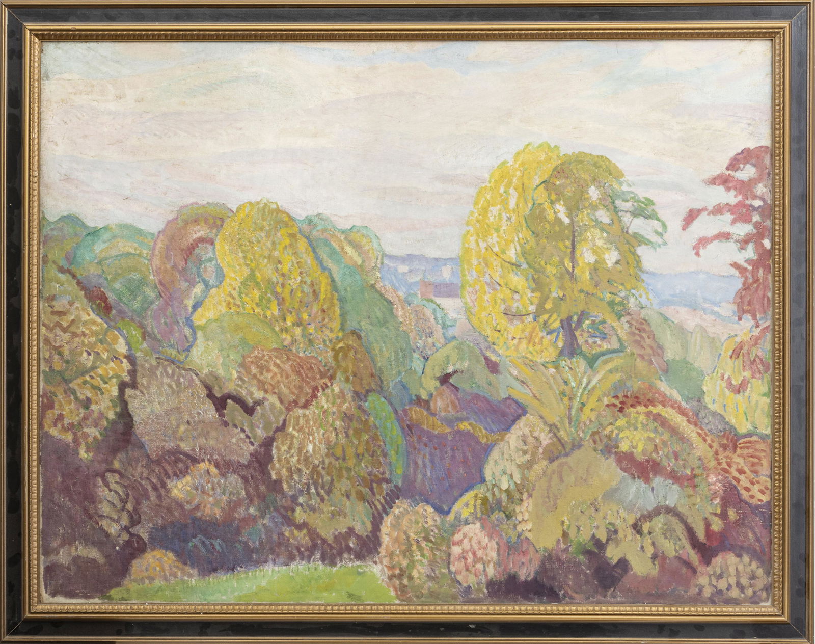 UNSIGNED OIL ON CANVAS, FOREST LANDSCAPE (1 of 2)