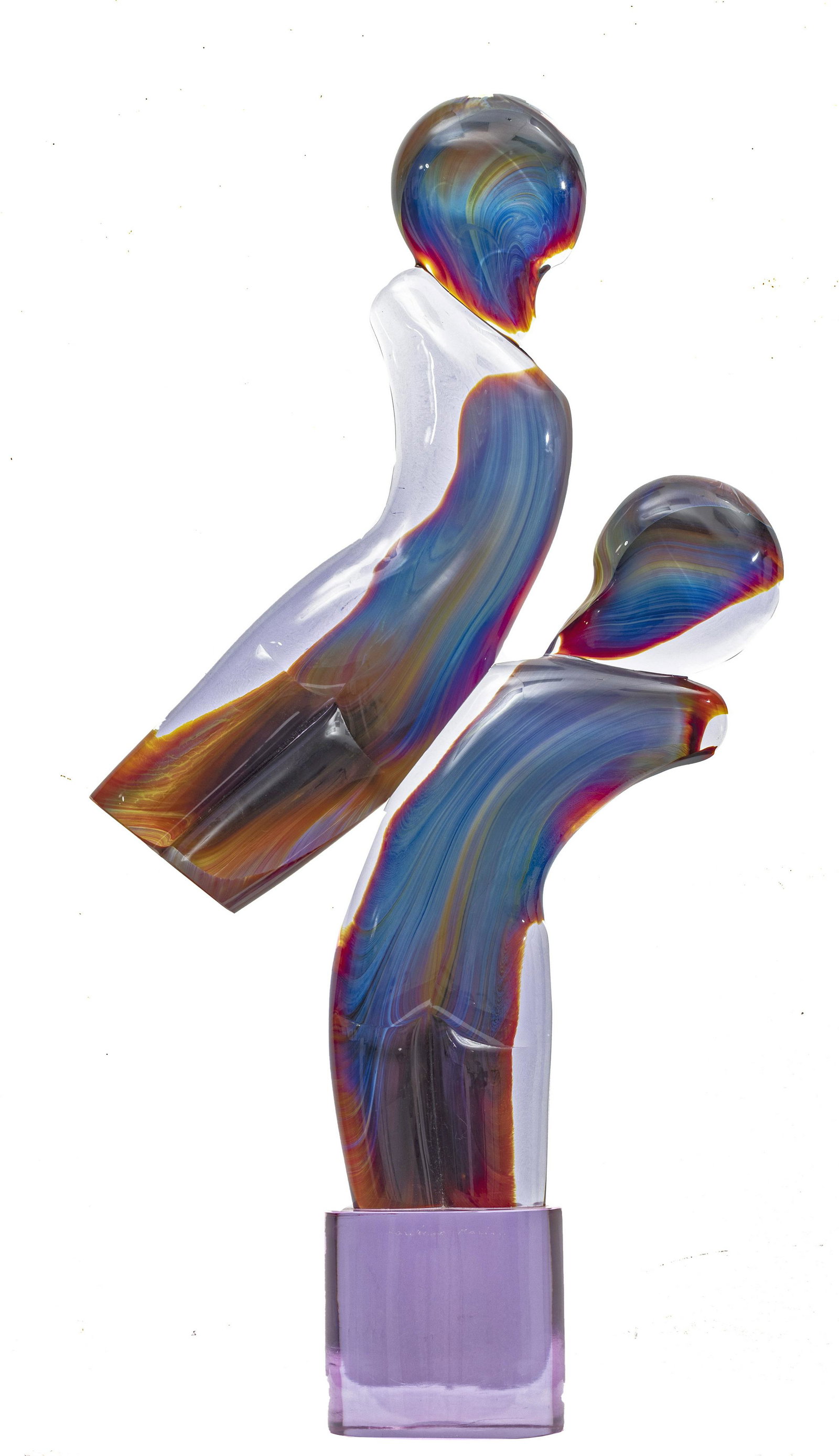 LOREDANO ROSIN, MURANO ART GLASS SCULPTURE: LOREDANO ROSIN (ITALIAN, 1936-1992), MURANO ART GLASS SCULPTURE, H 40" W 20" #5/12 Signed and numbered (see additional photo).
