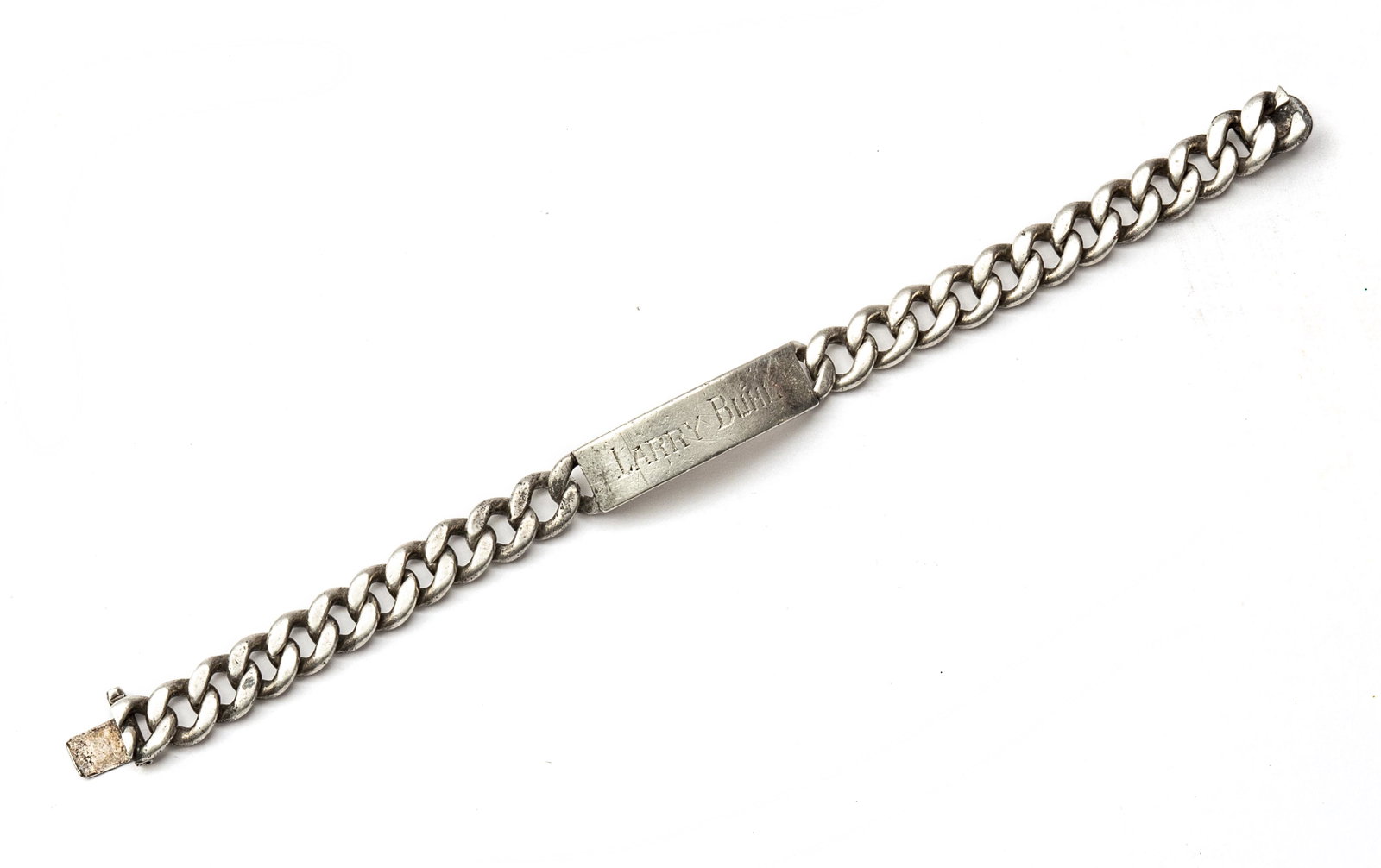 'NAPIER' STERLING SILVER CHARM BRACELET ART DECO: 'NAPIER' STERLING SILVER CHARM BRACELET ART DECO ERA L 8" Charm bracelet. Lawrence Buell.