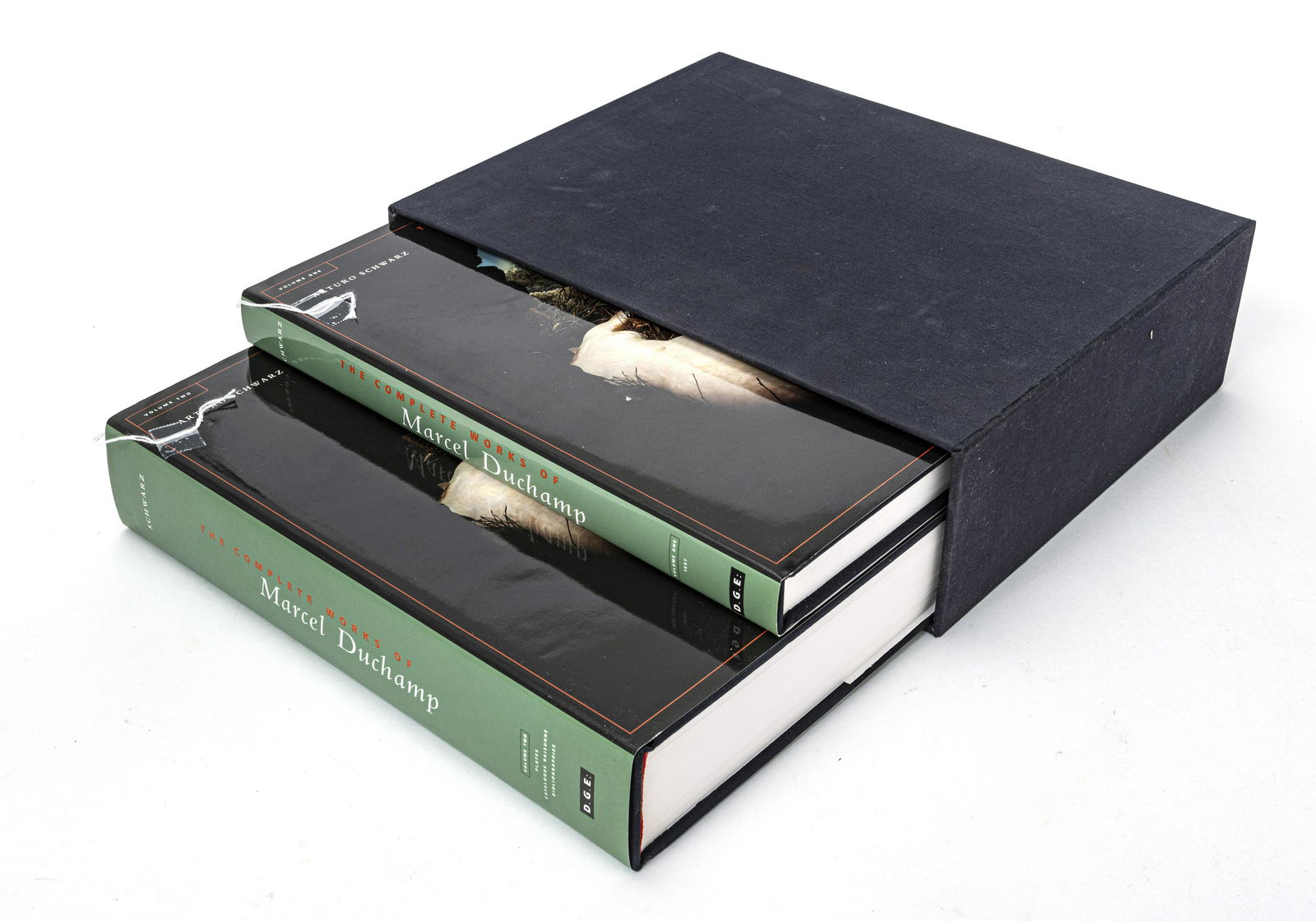 THE COMPLETE WORKS OF MARCEL DUCHAMP: "THE COMPLETE WORKS OF MARCEL DUCHAMP" BY ARTURO SCHWARZ, 3RD EDITION, DELANO GREENIDGE EDITIONS, N.Y., 1997, H 13", W 10" Two volume set of The Complete Works of Marcel Duchamp by Arturo Schwarz, Del