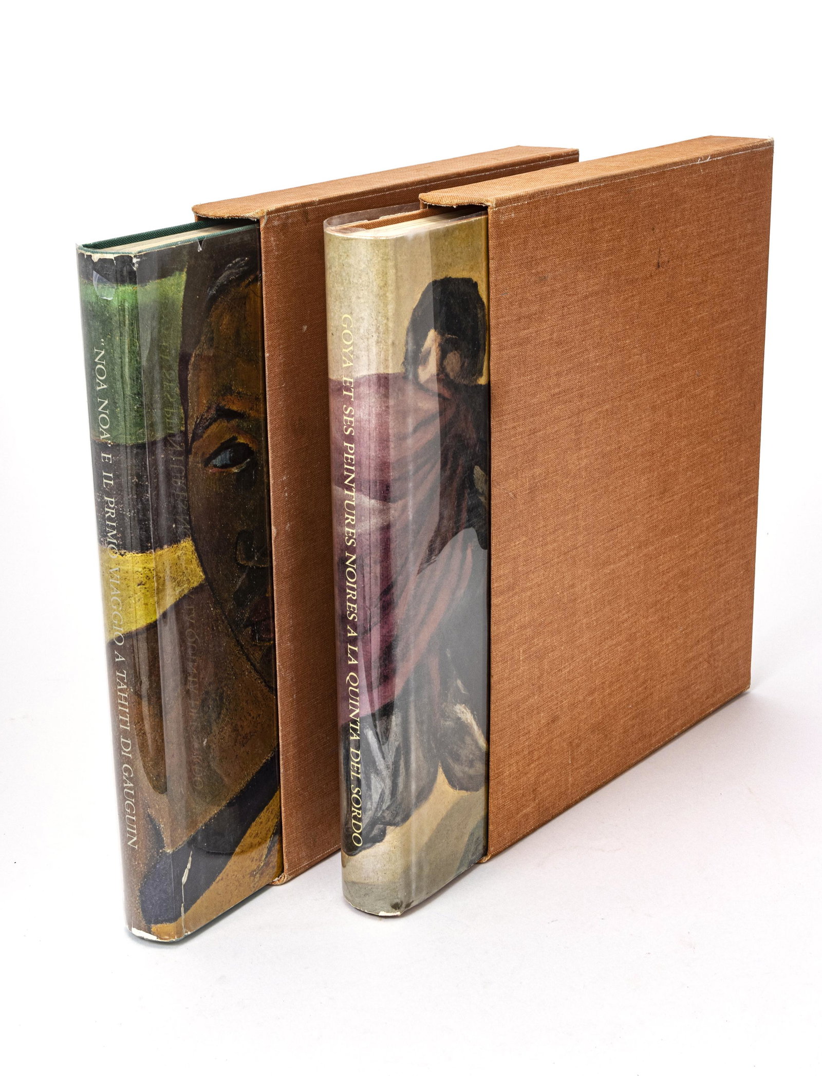 ART BOOKS ON PAUL GAUGUIN AND FRANCISCO GOYA: ART BOOKS ON PAUL GAUGUIN AND FRANCISCO GOYA, RIZZOLI EDITORE, MILANO, TWO BOOKS, H 14 1/4", W 14" Lot includes hardbound "Noa Noa E Il Primo Viaggio A Tahiti Di Gauguin" by Elda Fezzi and Fiorella Mi