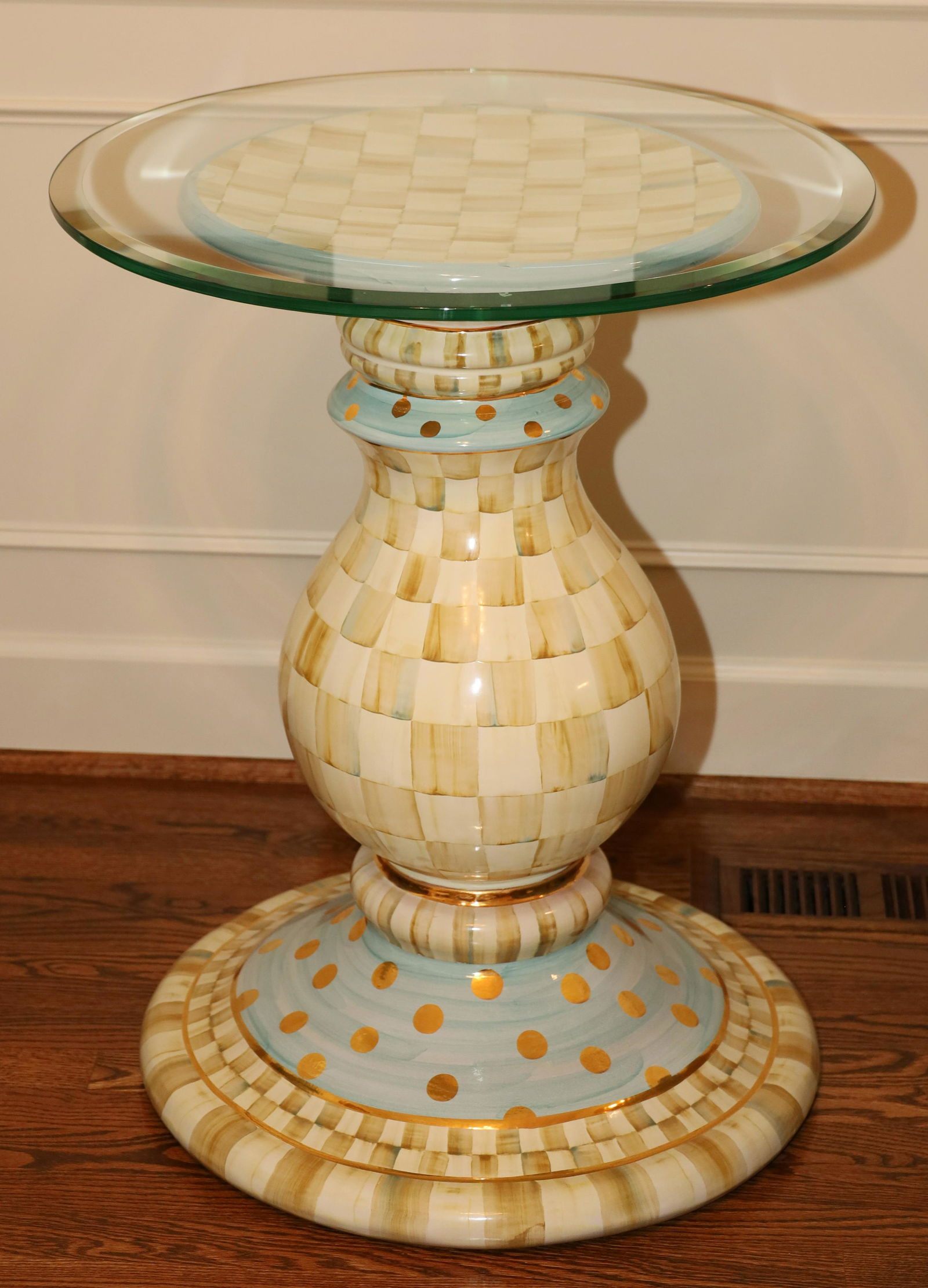 MACKENZIE-CHILDS HAND PAINTED CERAMIC TABLE (1 of 3)