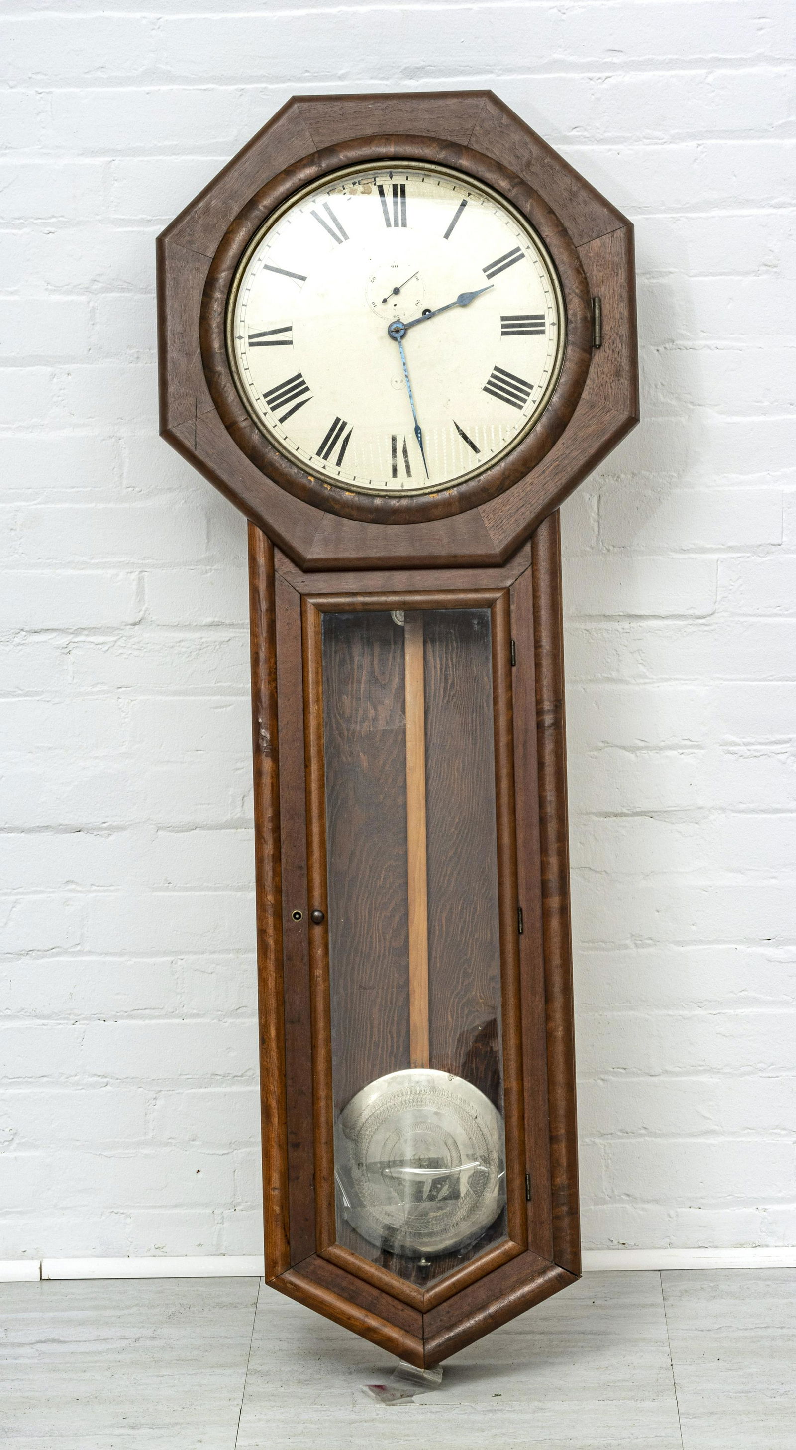 SETH THOMAS TALL WALL CLOCK MAHOGANY (1 of 3)