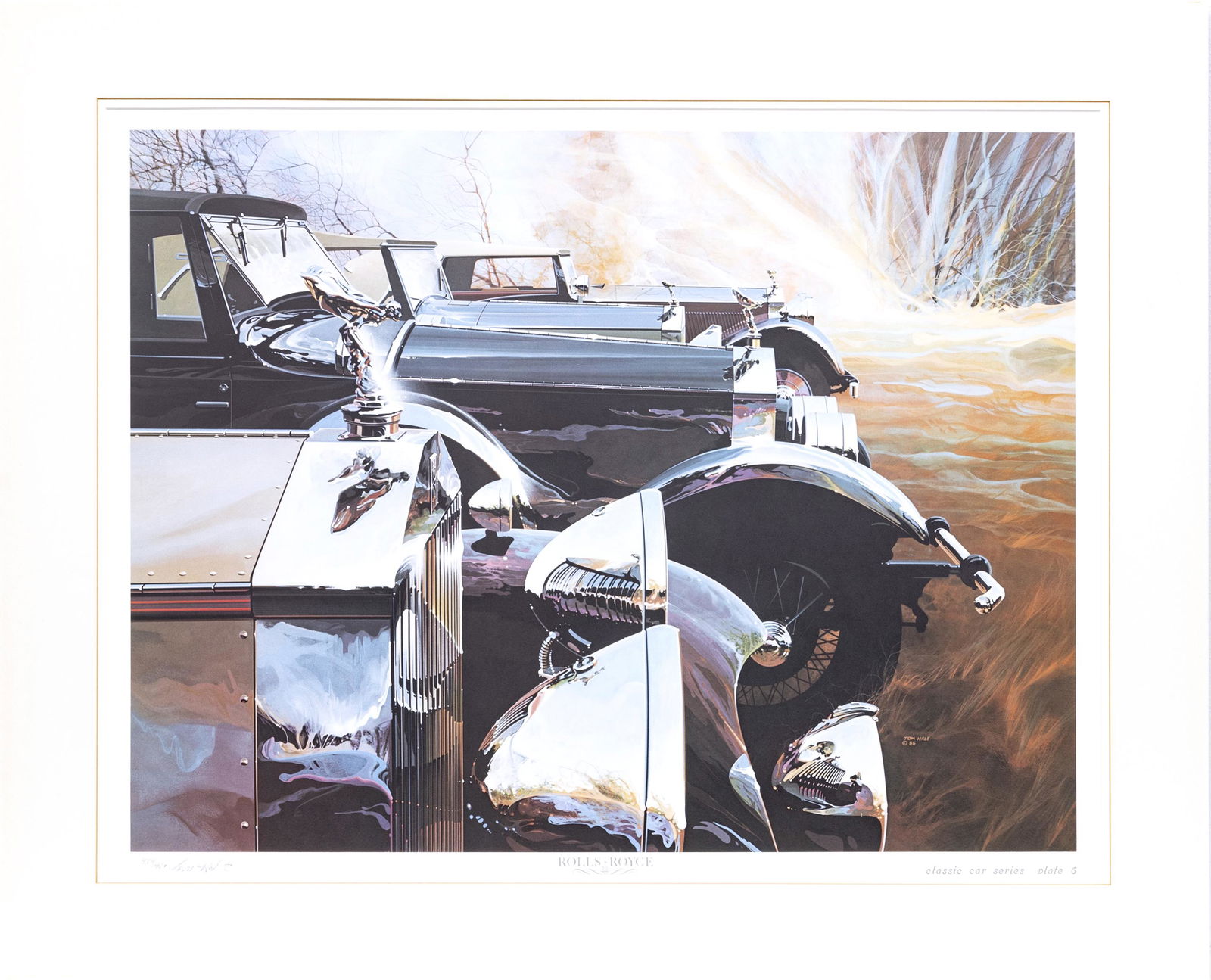 TOM HALE, LIMITED EDITION LITHOGRAPH, ROLLS ROYCE (1 of 5)