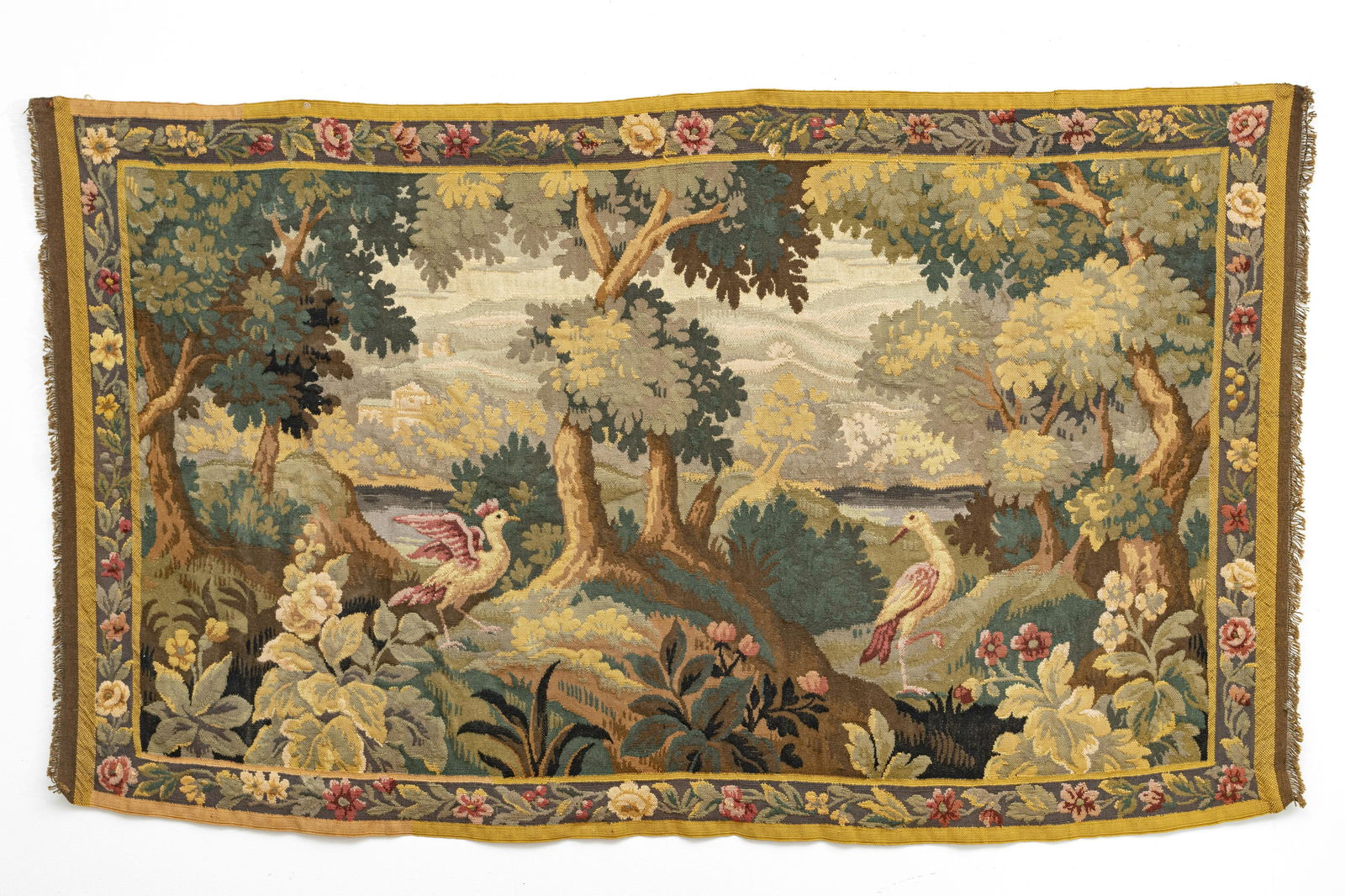 EUROPEAN HAND WOVEN TAPESTRY, W 42", L 70" (1 of 2)