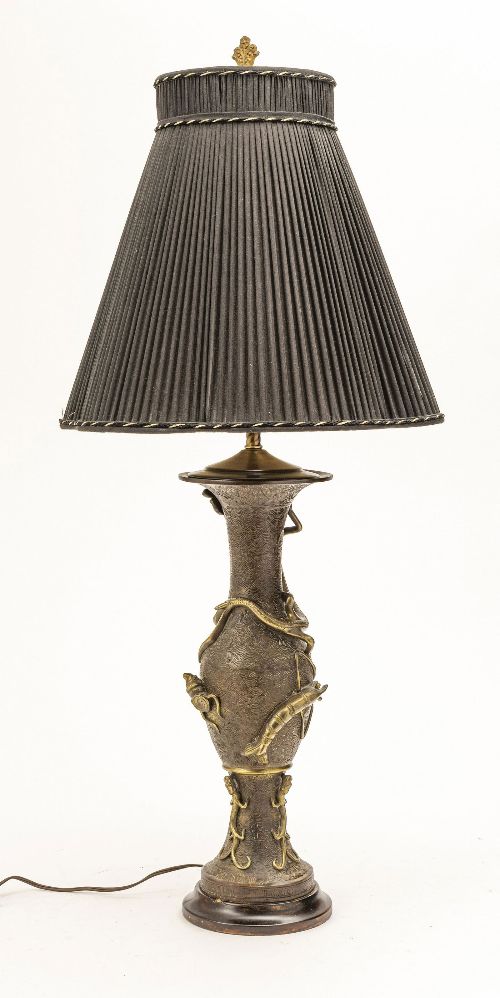 JAPANESE  METAL TABLE LAMP H 35" (1 of 2)