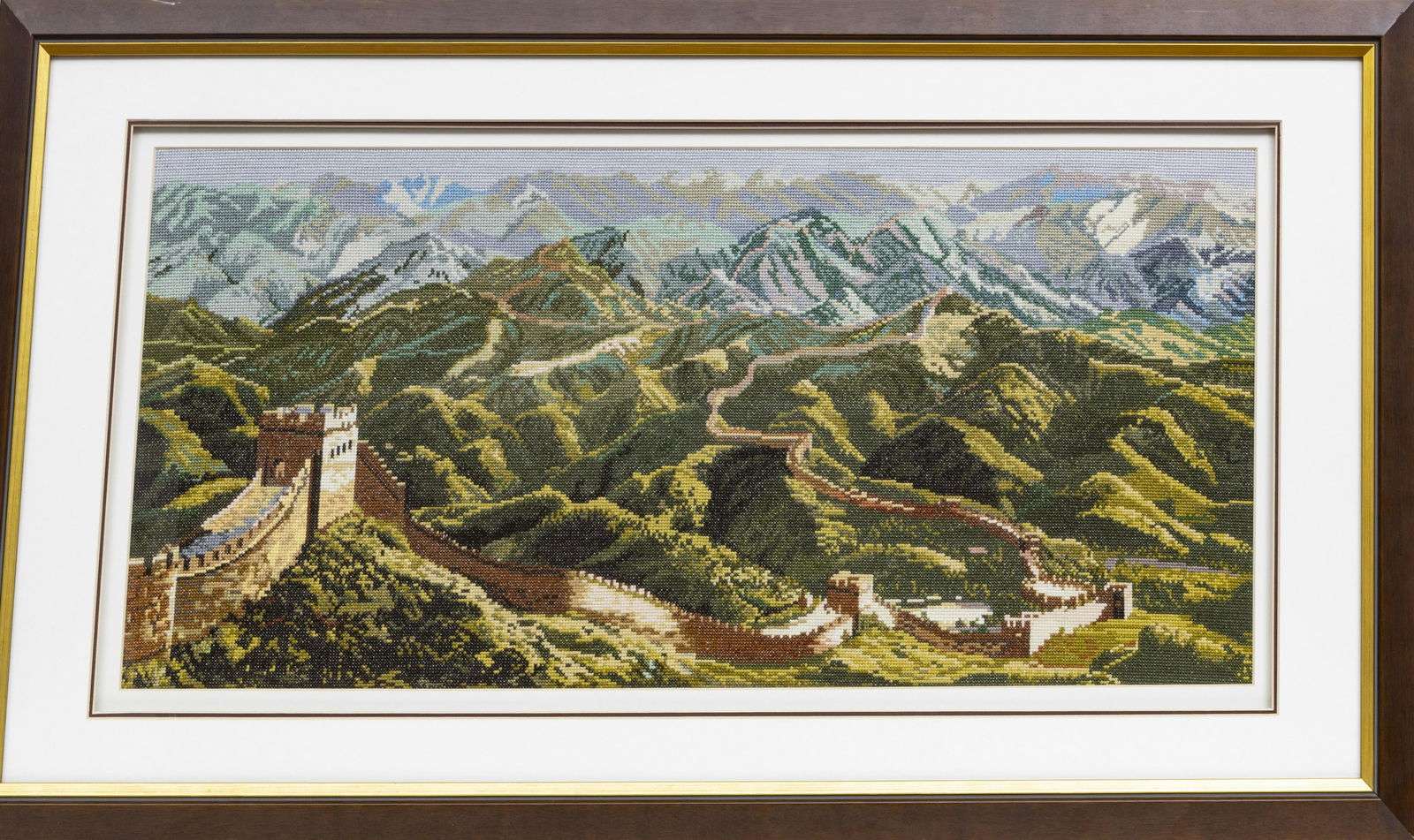 GREAT WALL OF CHINA MAP, FRAMED H 15" W 36" (1 of 2)