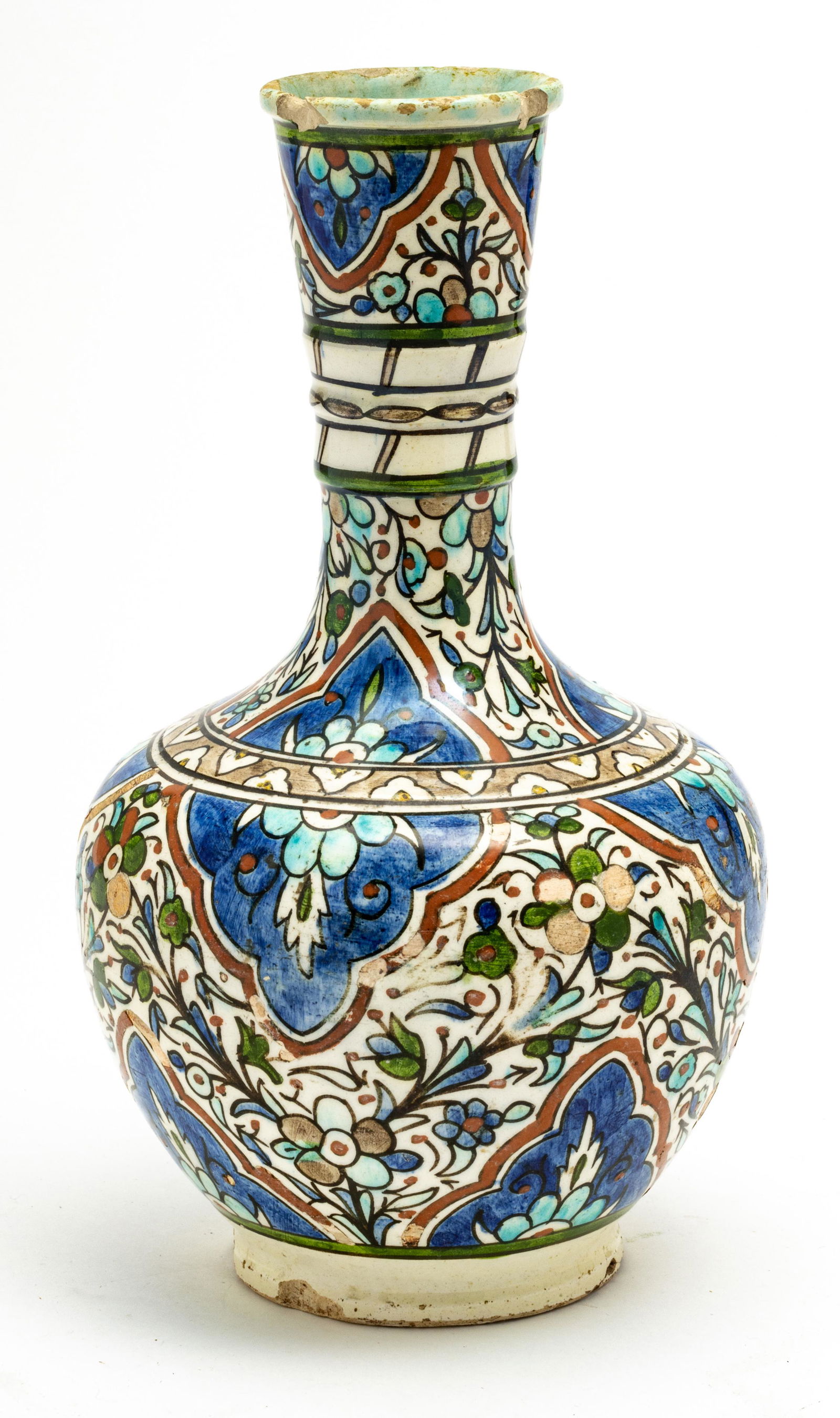 PERSIAN POTTERY VASE, VINTAGE H 12' (1 of 3)