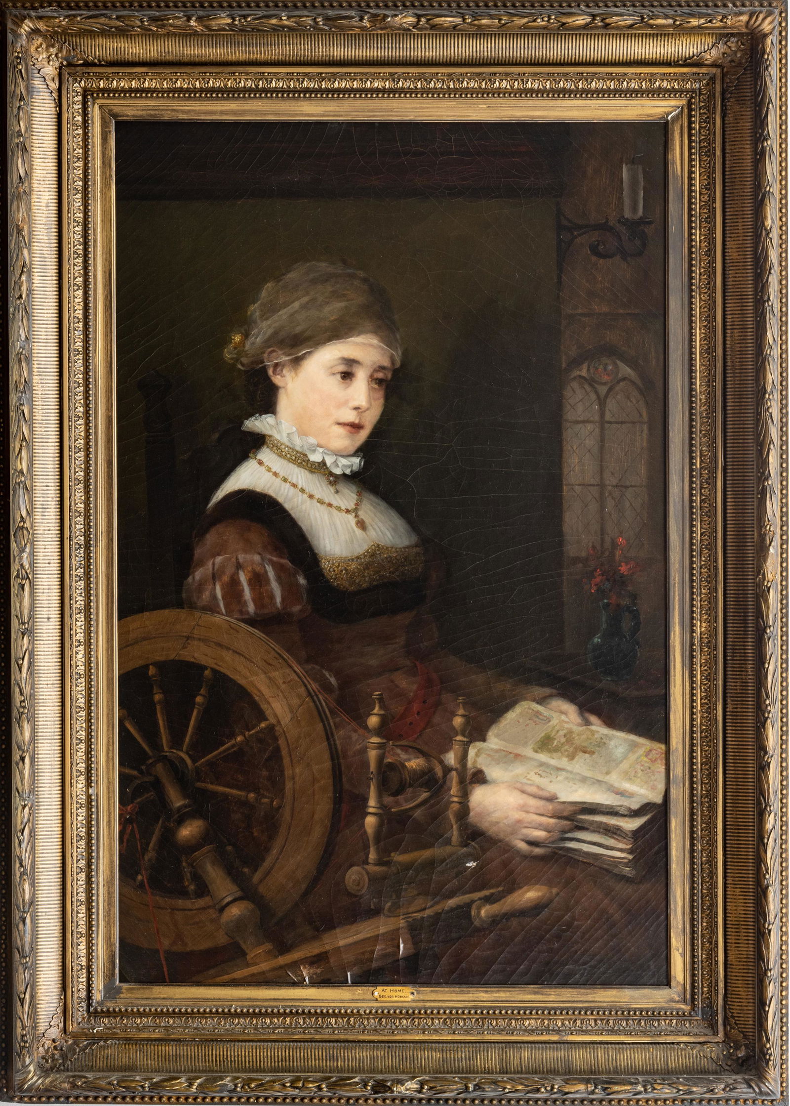 GEORG VON HOESSLIN (GERMAN/AMERICAN 1851-1923) OIL ON (1 of 5)