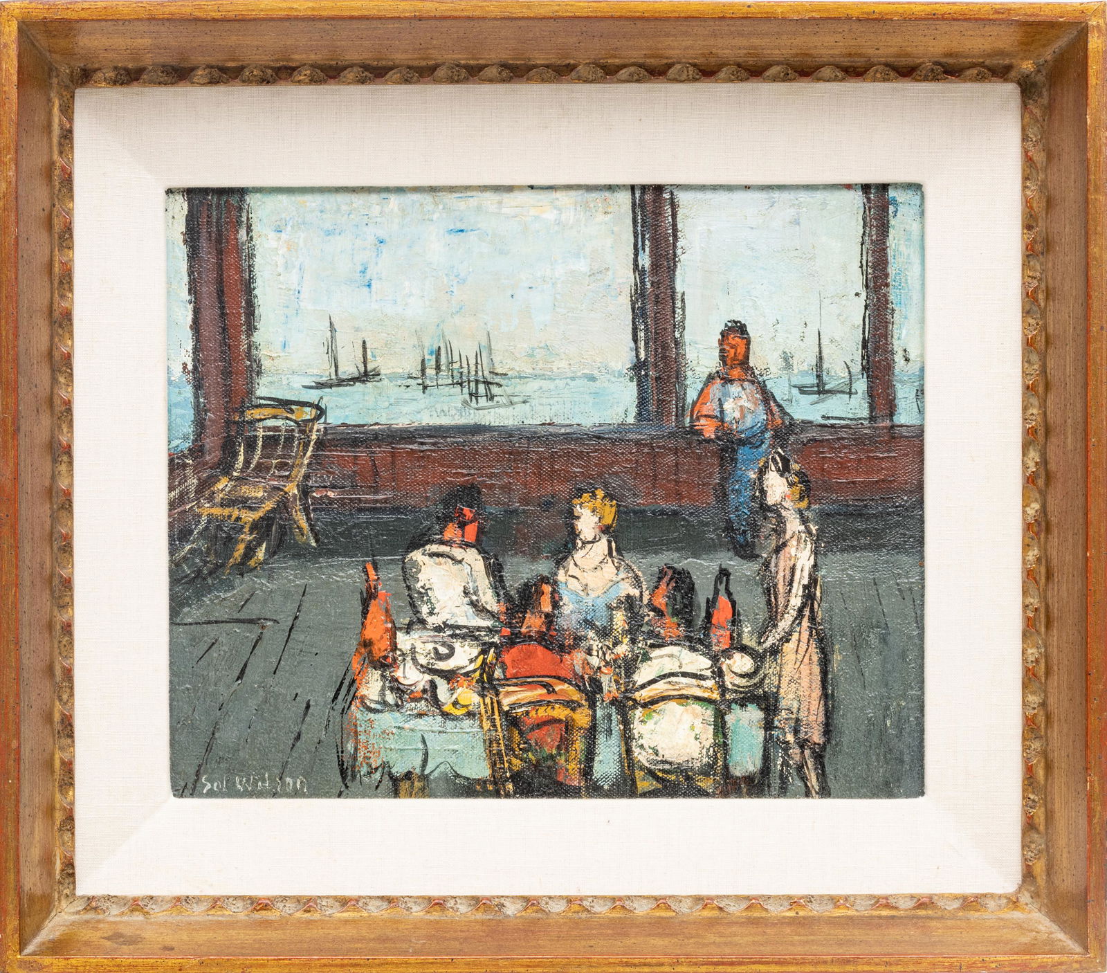 SOL WILSON (AMERICAN) OIL ON MASONITE PAINTING, H 7.5" (1 of 3)