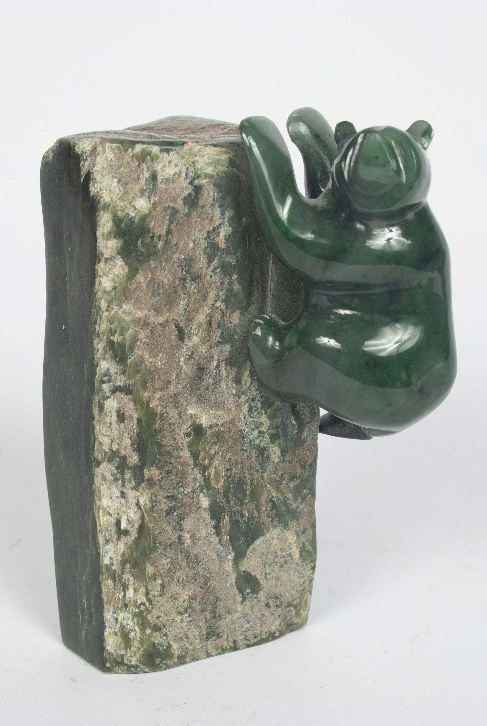 ABRAHAM SU (VANCOUVER) JADE CARVING, H 6", W 5", (1 of 6)