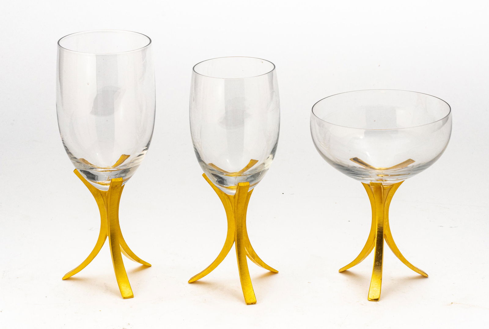 FOSTORIA TRIUMPH GOLD TRI STEMMED, GLASSES 32 PCS 6112 (1 of 1)