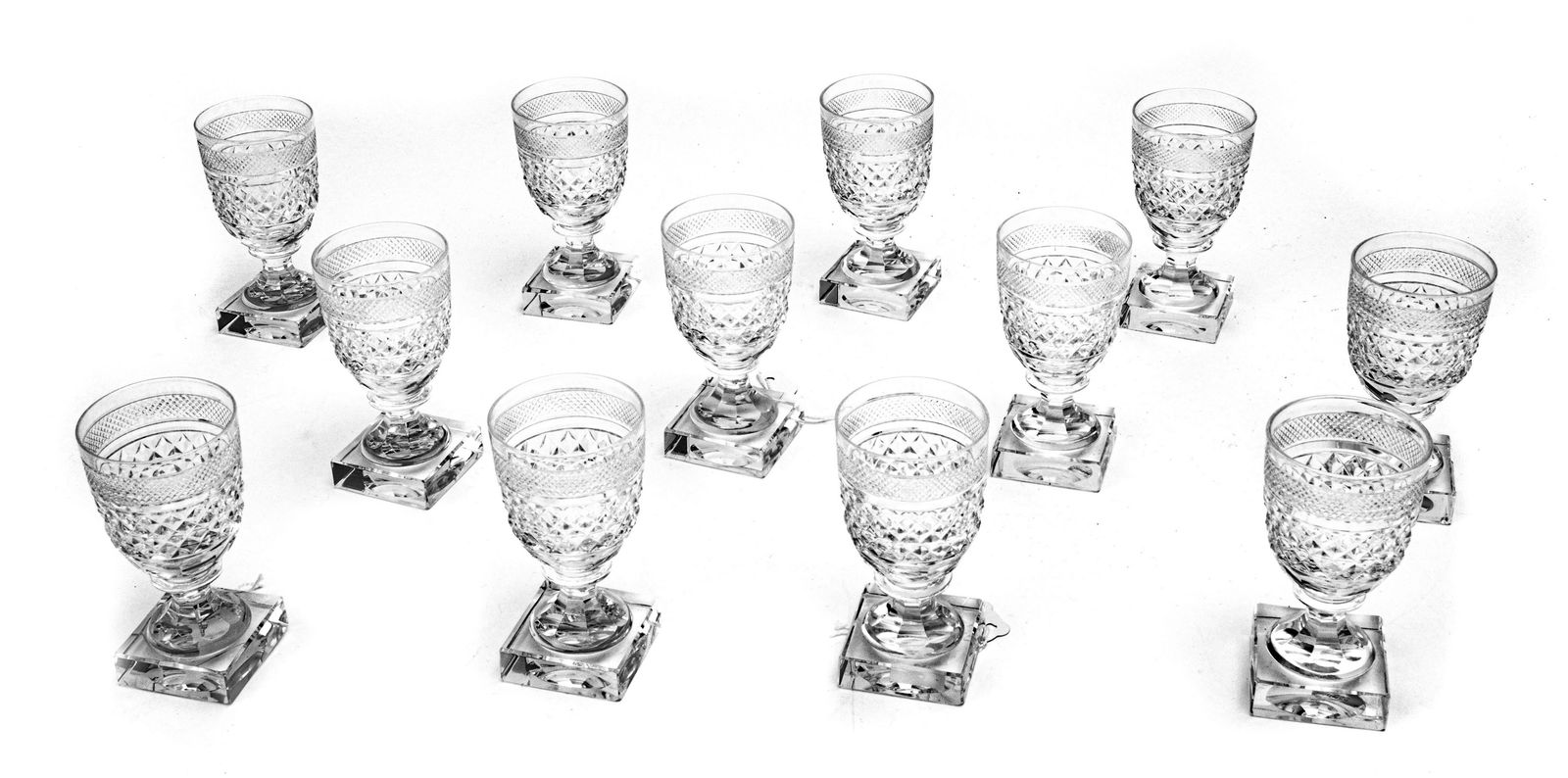 HAWKES QUALITY CRYSTAL CORDIALS, 12 PCS, H 4" (1 of 2)