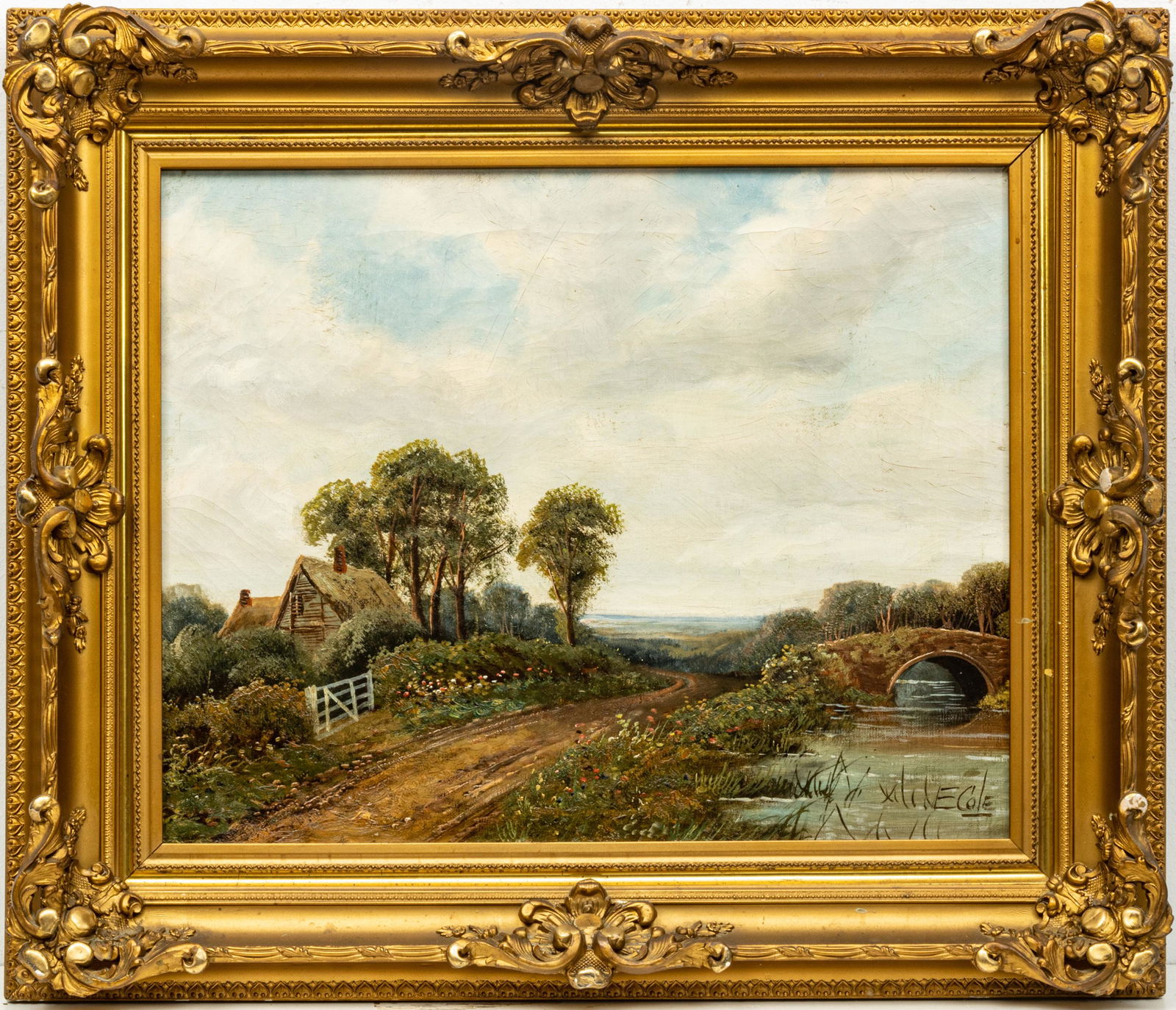 EDWIN COLE (BRITISH B. 1868) OIL ON CANVAS, C. 1900, H (1 of 3)