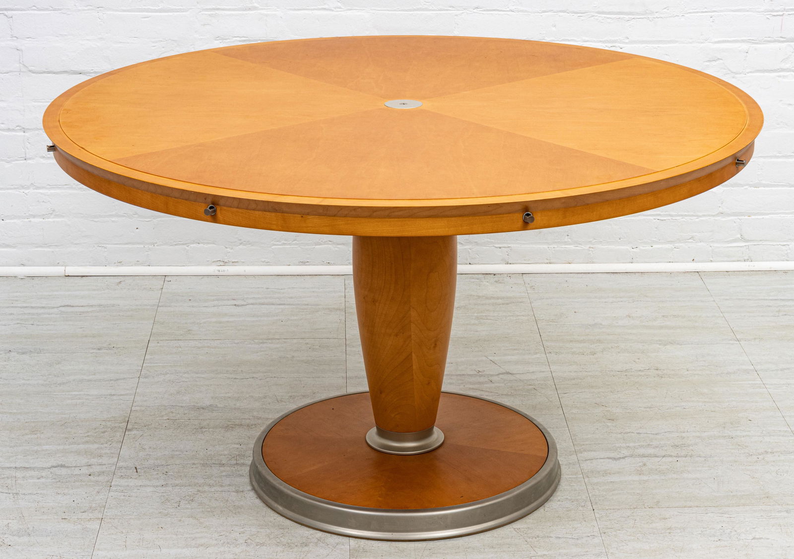 CHI WING LO FOR GIORGETTI (CO.) (ITALIAN) ISA TABLE DIA: CHI WING LO FOR GIORGETTI (CO.) (ITALIAN) ISA TABLE DIA 67" Markers label on the underside of the table with Serial No. 003406