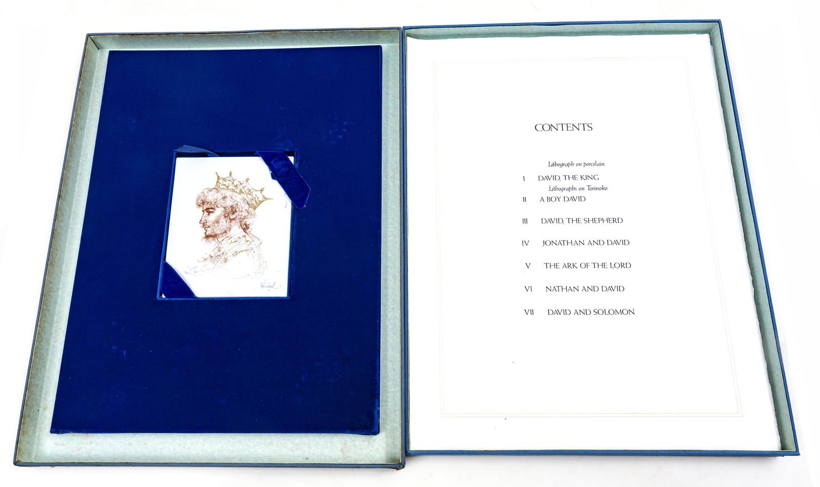 EDNA HIBEL, 'DAVID SUITE' PORTFOLIO, 4 PRINTS + PLAQUE (1 of 8)