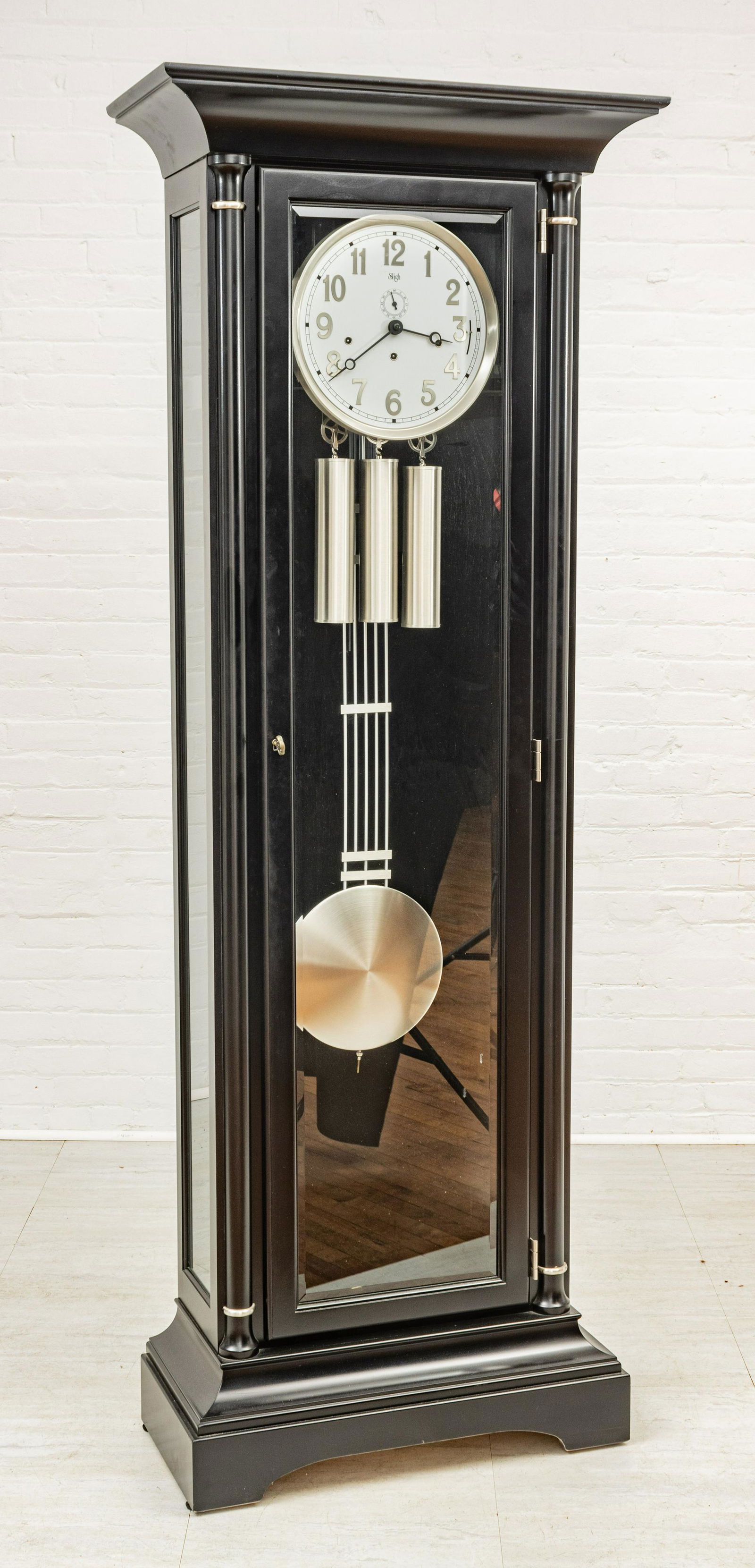 SLIGH GRANDFATHER CLOCK, H 82", W 30" (011346) on Jan 21, 2022