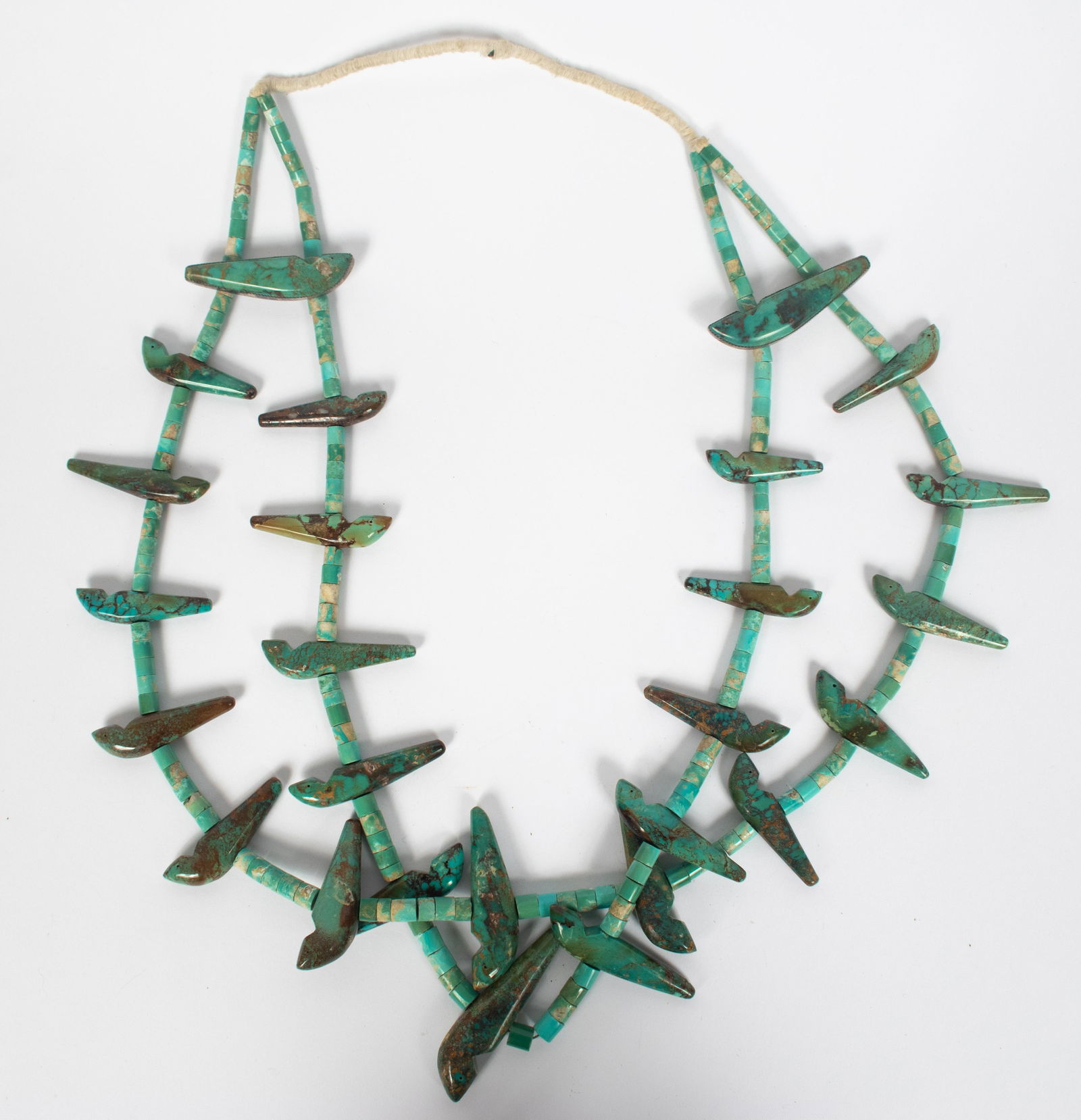TURQUOISE BEADED DOUBLE-STRAND NECKLACE, L 28", T.W. (1 of 1)
