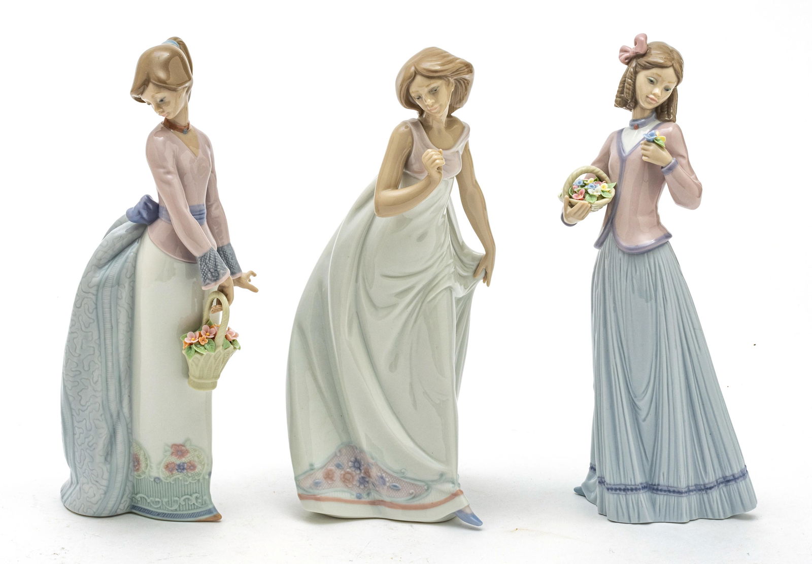 LLADRO PORCELAIN FIGURINES, 3 PCS, # 7622, # 7644, # (1 of 4)