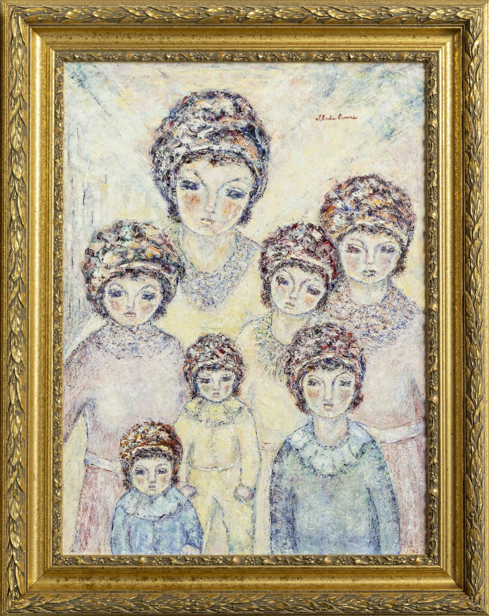 THEDA EVANS (AMERICAN) OIL ON CANVAS, H 24", W 18", (1 of 3)