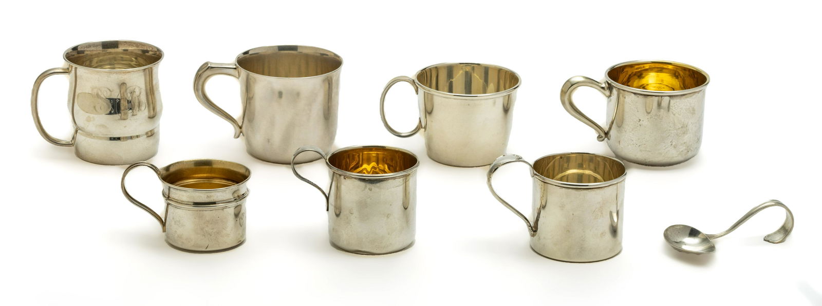 STERLING SILVER BABY CUPS (7) 8 PCS. (1 of 2)