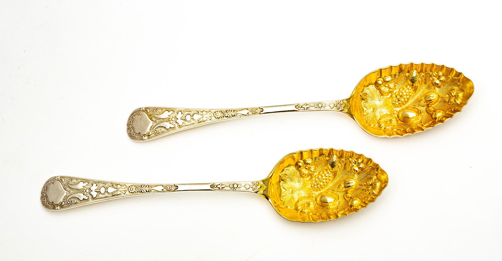 SHEFFIELD ENGLISH REPRODUCTION SILVER PLATE SPOONS, 2 (1 of 3)