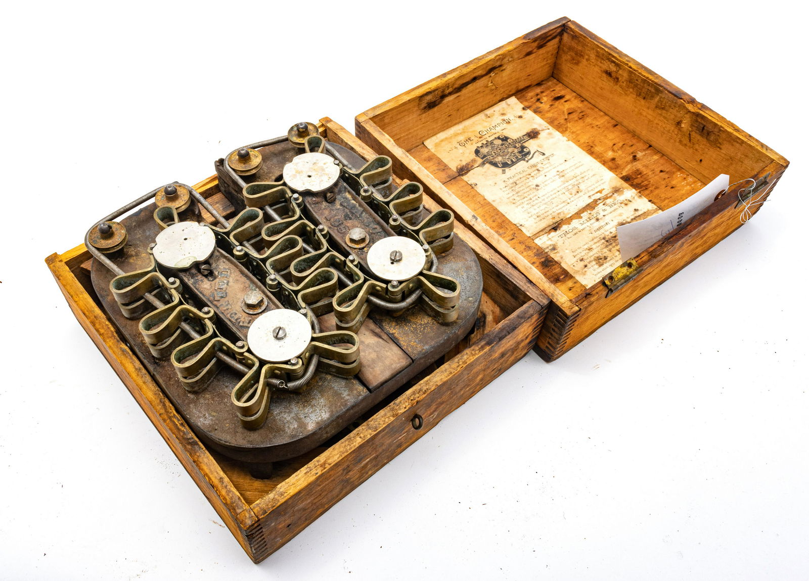 THE CHAMPION' CAST IRON CANDY CRIMPER MACHINE, 19TH C, (1 of 3)