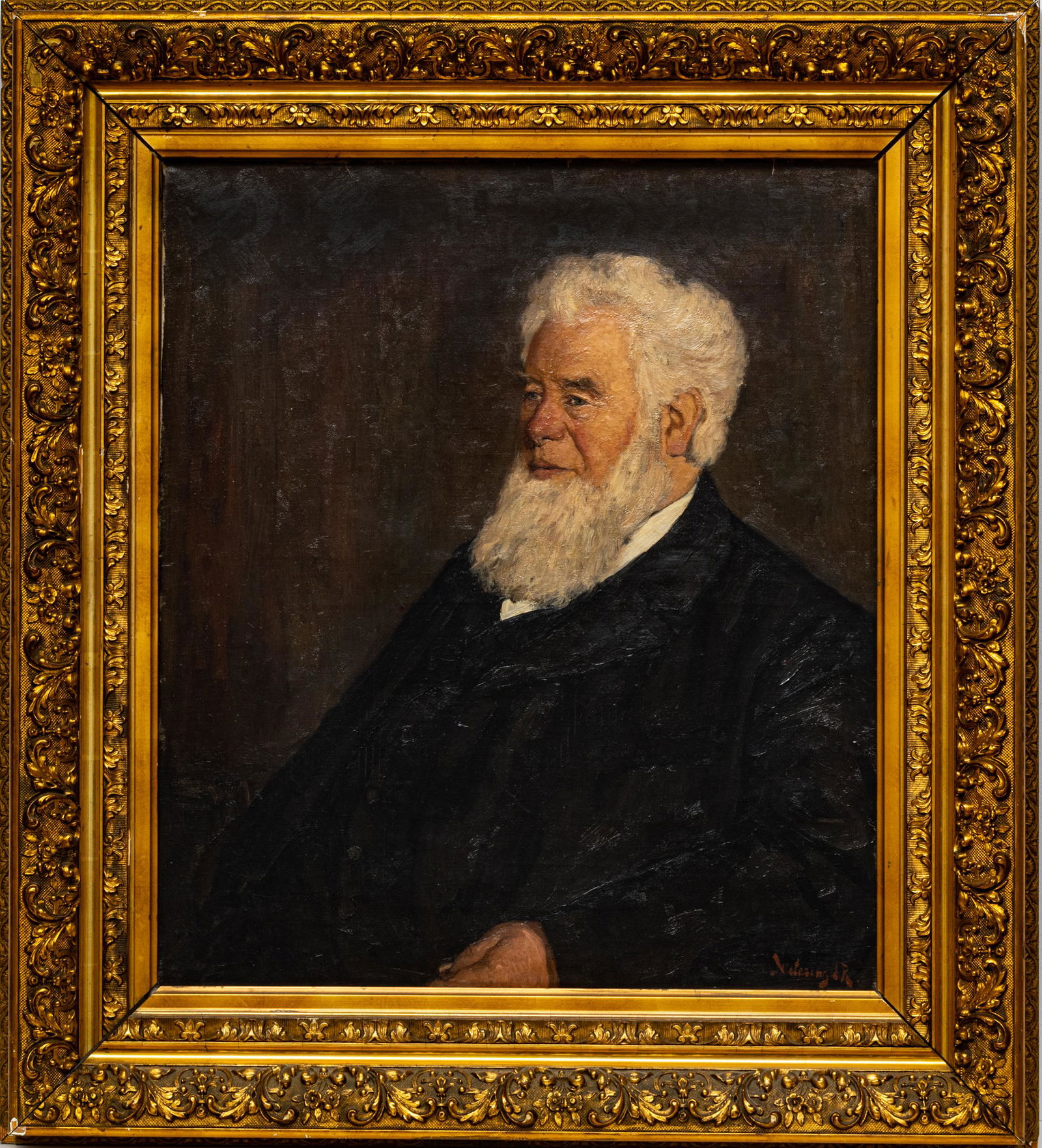 A. NETERING J.R. OIL ON CANVAS, PORTRAIT OF GENTLEMAN (1 of 3)