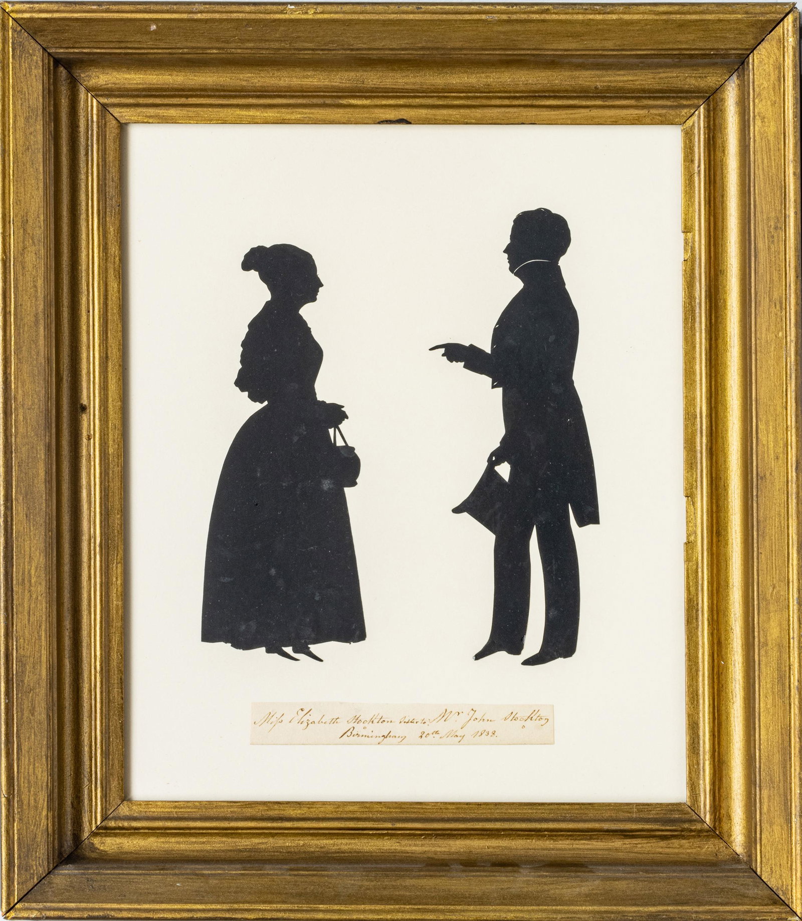 ENGLISH SILHOUETTES OF MISS ELIZABETH STOCKTON SISTER (1 of 3)