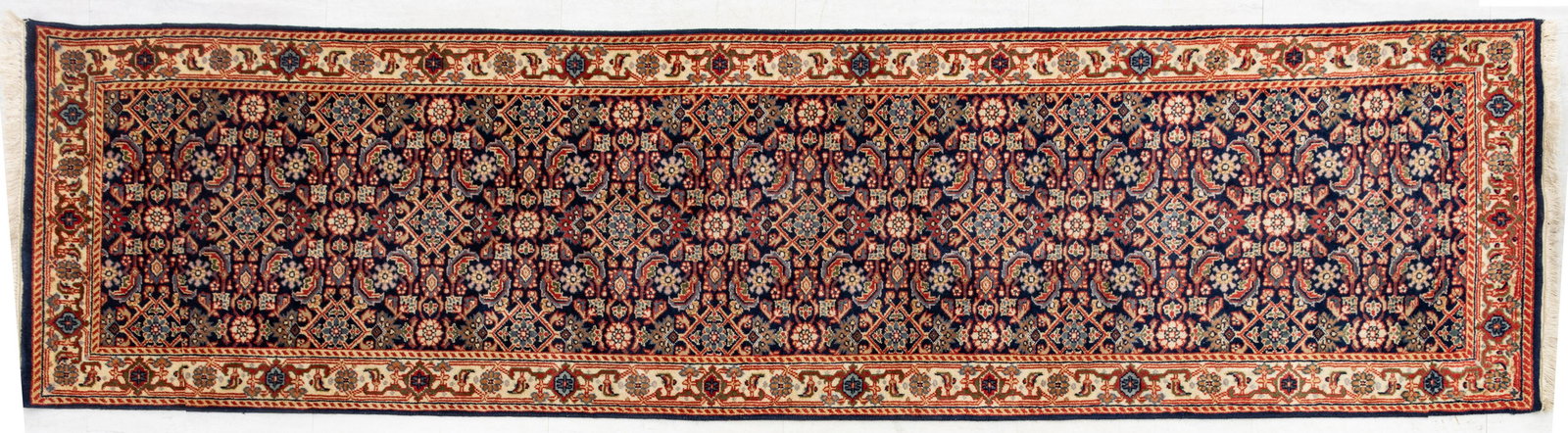 INDO-PERSIAN KAZAK DESIGN HANDWOVEN WOOL RUNNER, W 2' (1 of 2)