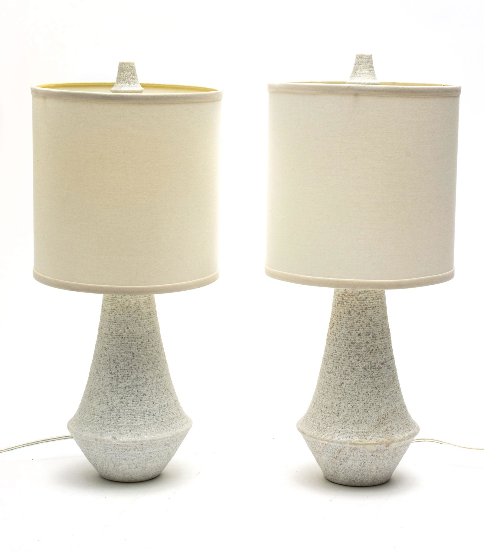 MARBLE TABLE LAMPS, PAIR, H 21", DIA 6", INDIA (1 of 3)