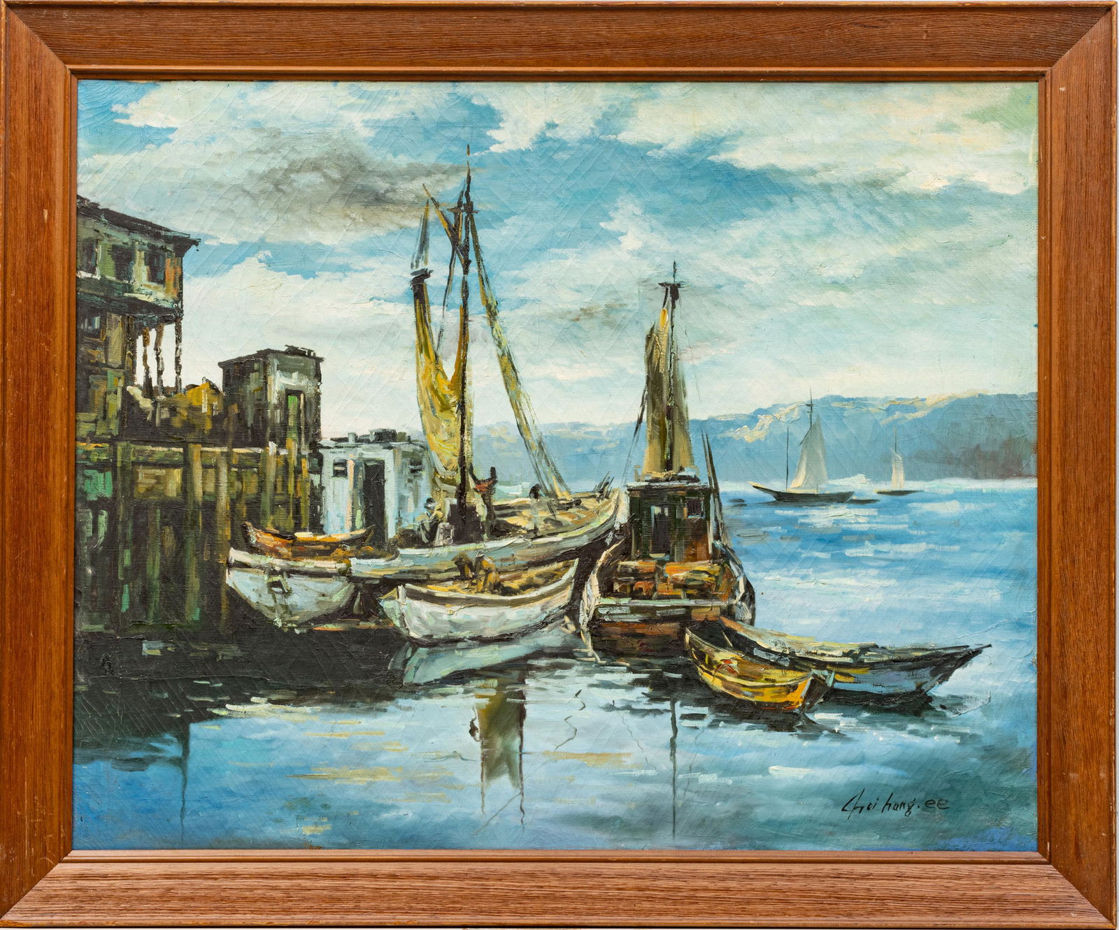 CHOI HANG EE, OIL ON CANVAS, 20TH C, H 24", W 29", (1 of 3)