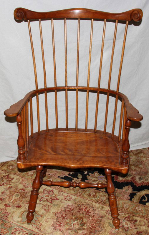 STICKLEY CHERRY ARMCHAIR: STICKLEY CHERRY ARMCHAIR:Circa 1960. Spindle back.