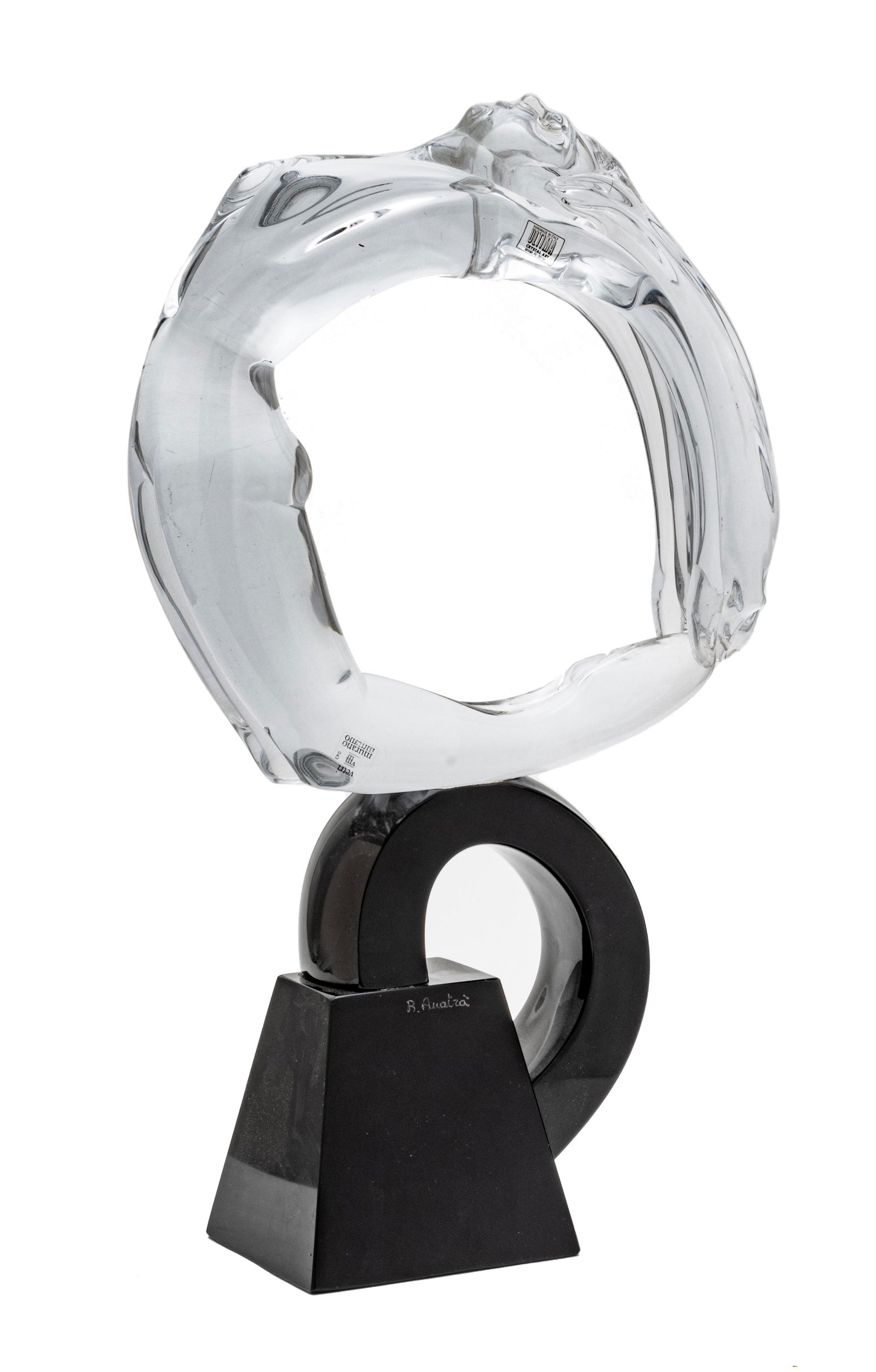 RENATO ANATRA (ITALIAN B. 1943) MURANO ART GLASS SCULPTURE, 20TH C., H 23", W 13.5", D 5" (1 of 4)