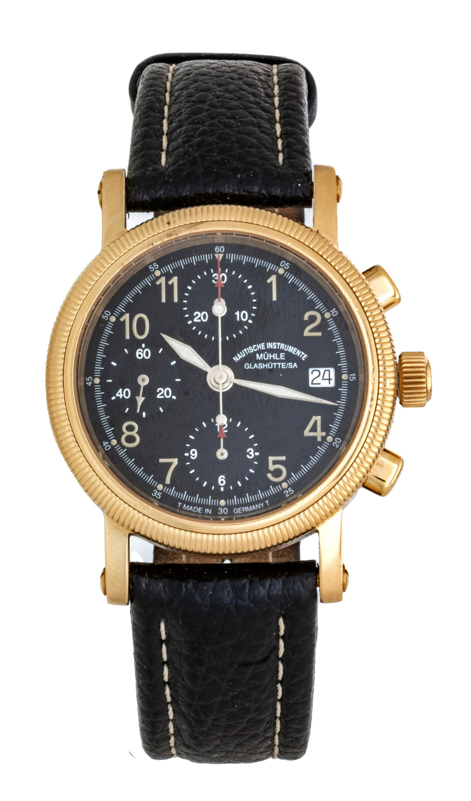 MUHLE GLASHUTTE LTD.ED. 18K YELLOW GOLD AUTOMATIC CHRONOGRAPH  WRIST WATCH (1 of 7)