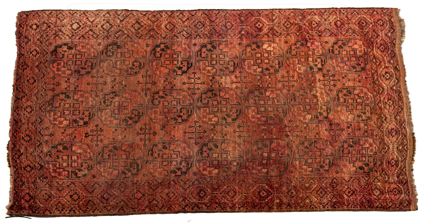 BOKHARA HAND WOVEN CAUCASIAN ORIENTAL RUG C 1900 W 8'2" L 11' (1 of 2)