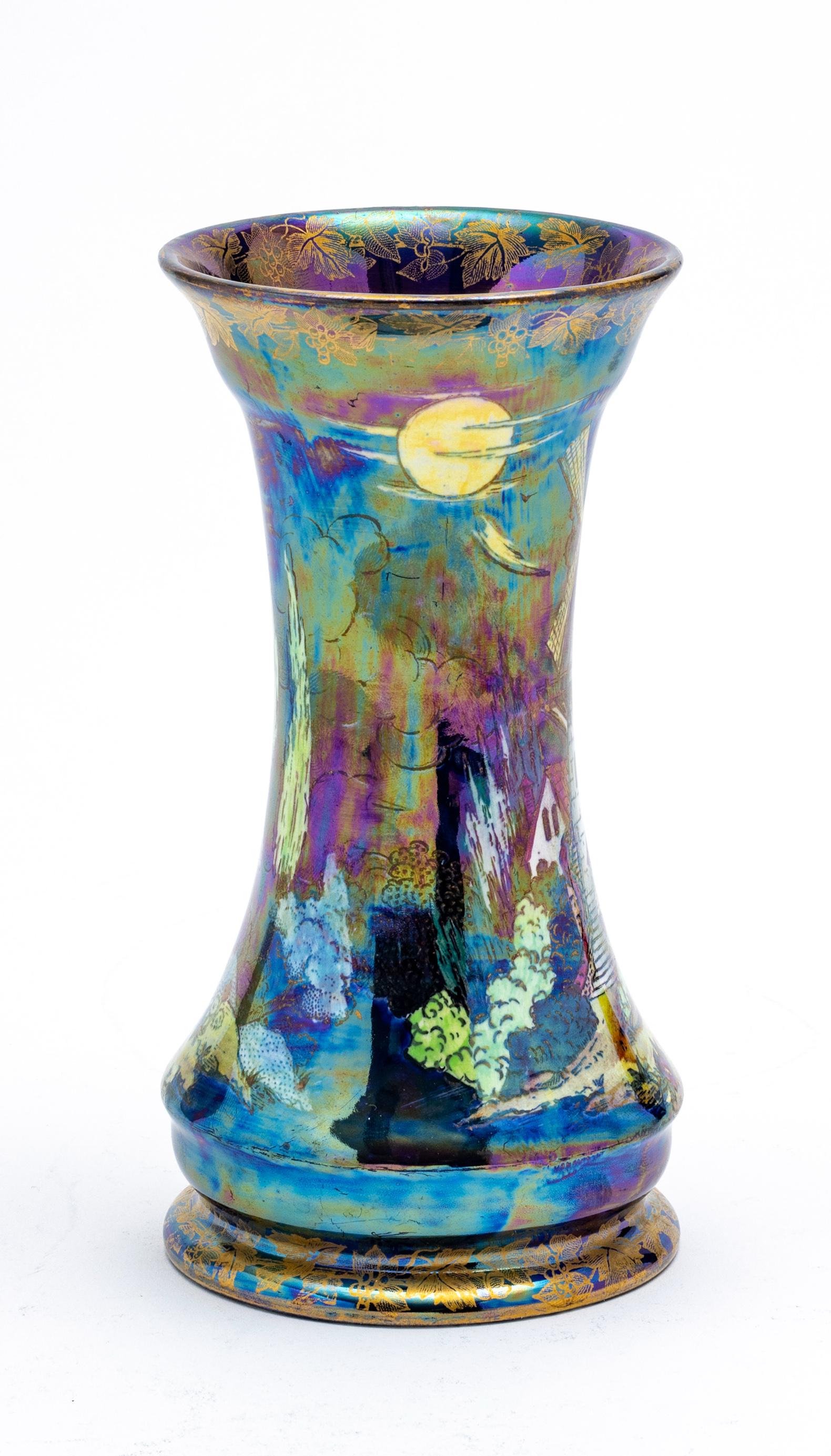 MALING POTTERY VASE H 7.5" LUSTER GLAZE (030304) on Mar 24