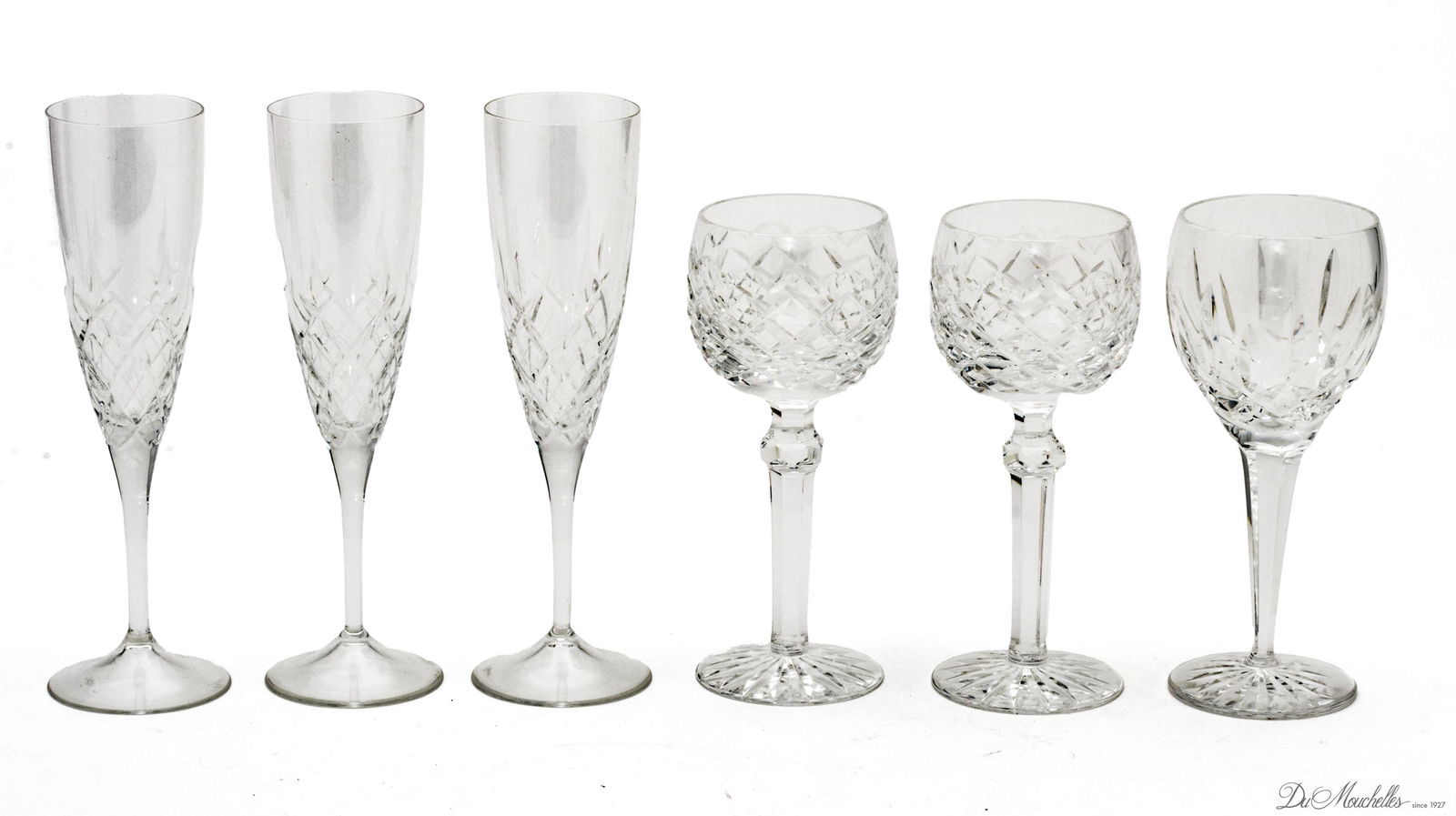 WATERFORD & ROGASKA CRYSTAL STEMWARE, 6 PCS, H 7.5"-9.25" (1 of 3)