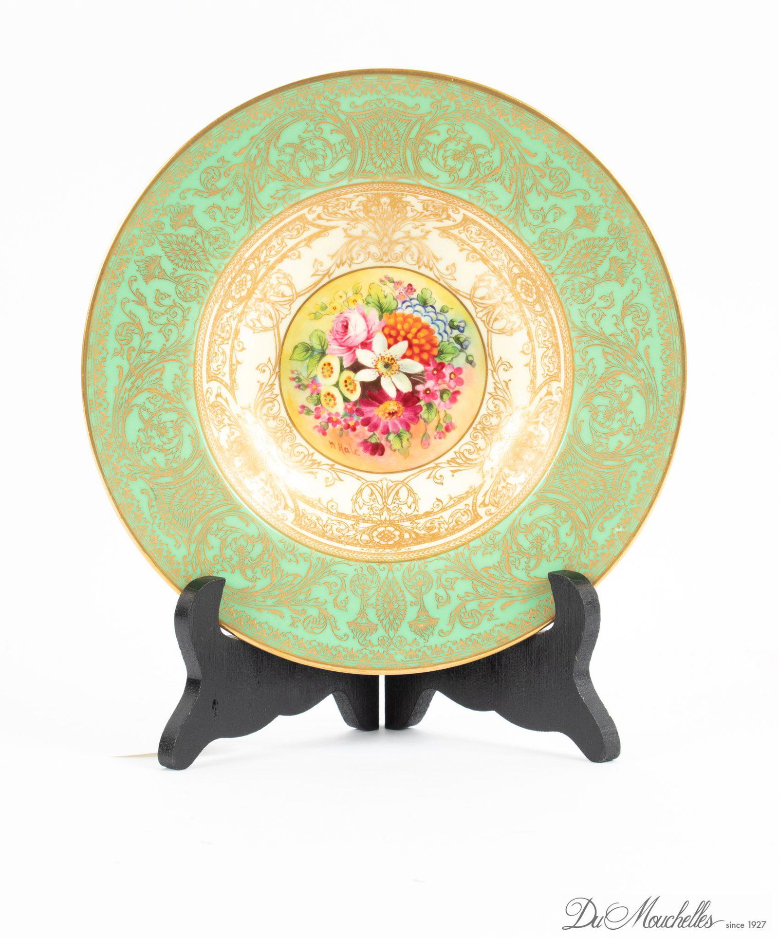 ROYAL WORCESTER PORCELAIN RIMMED BOWLS 1920 6 DIA 8", SIGNED W.HALE (1 of 4)