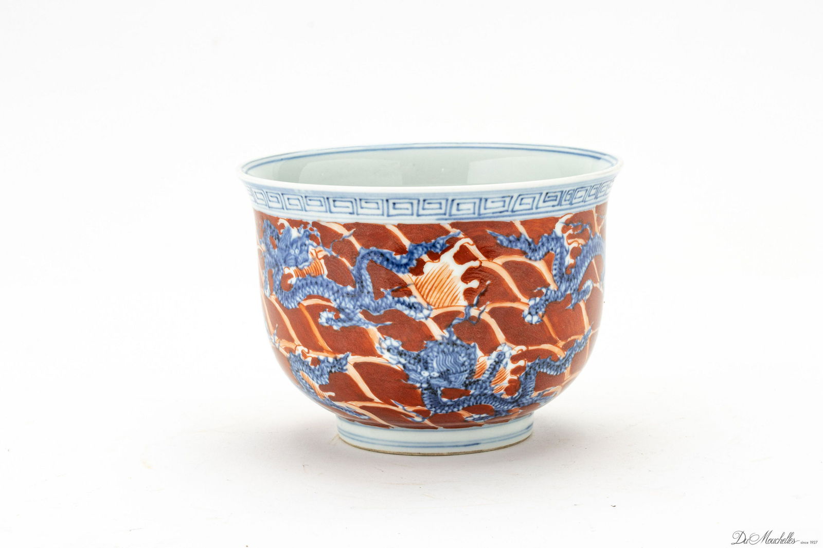 CHINESE PORCELAIN OPEN BOWL, H 4.5", DIA 6" (1 of 6)