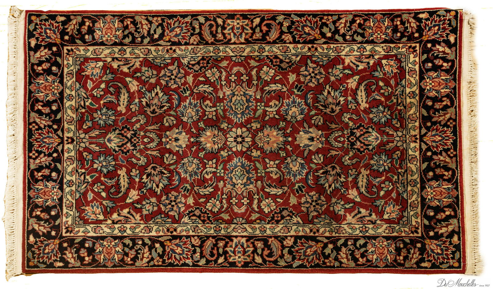 INDO-PERSIAN HANDWOVEN WOOL RUG, C. 2000, W 2' 6", L 4' (1 of 2)