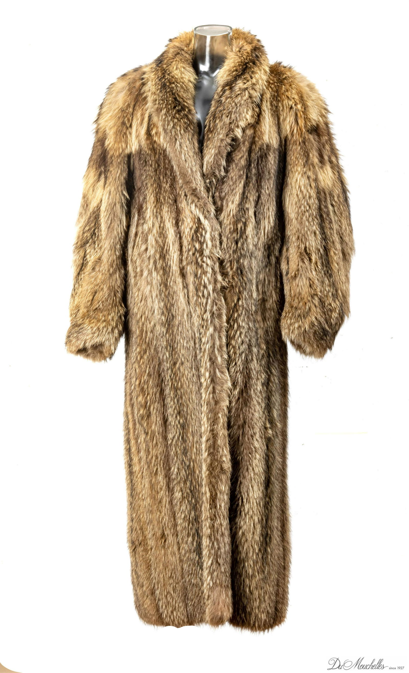 WOMEN'S FULL-LENGTH COYOTE COAT, H 54", SIZE: XL (1 of 4)