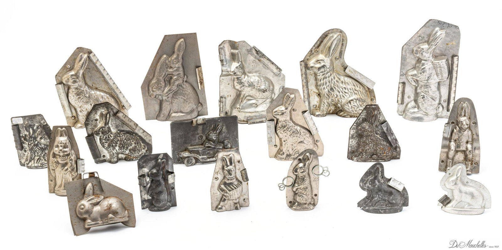 EASTER BUNNY CHOCOLATE MOLDS, 18 PCS, H 3.5"-9" (1 of 2)