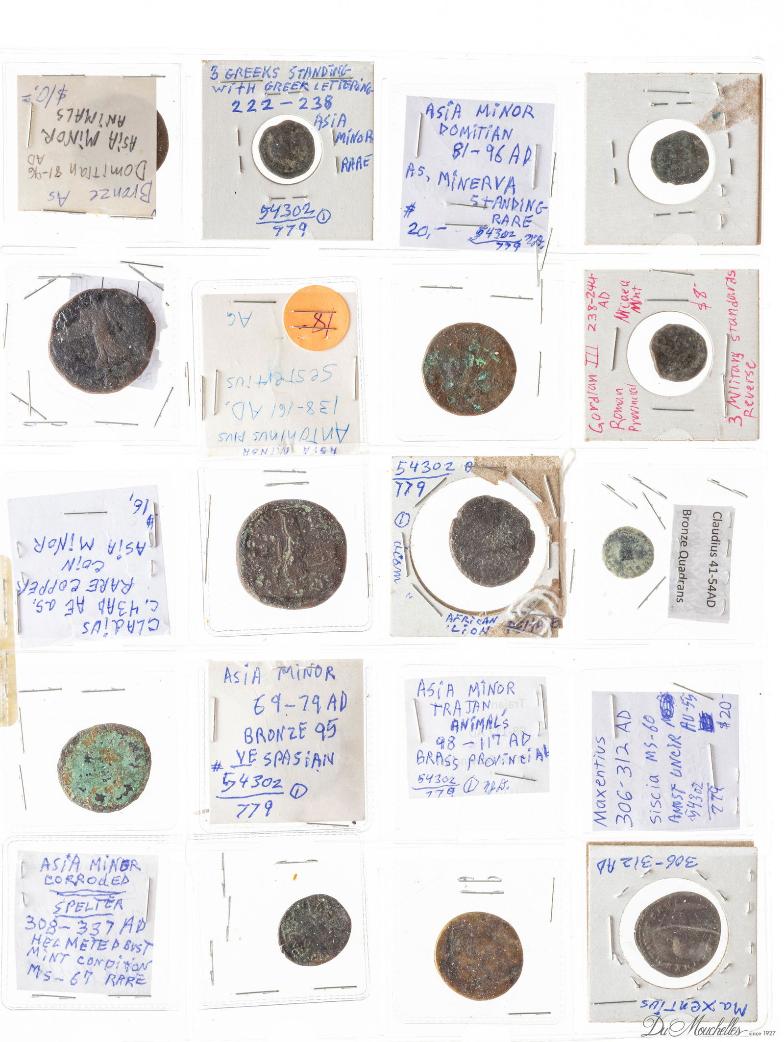 ASIA MINOR ANCIENT RARE COIN COLLECTION ANIMAL & RIDER, LION OUTLINE, CLAUDIUS, TRAJAN ANIMALS,ETC (1 of 2)